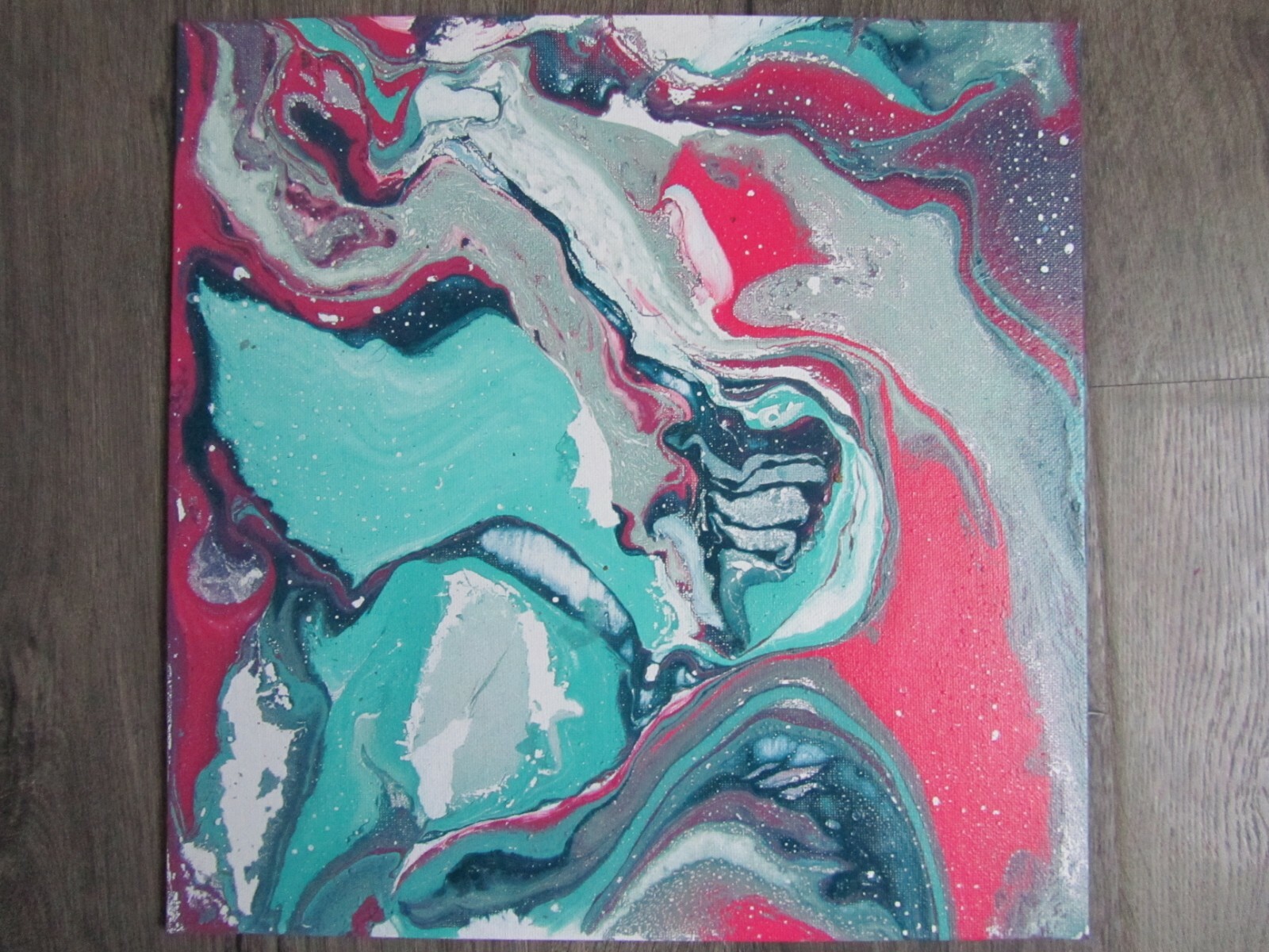GIFT FOR Origninal abstract artwork Acrylic on canvas painting 12 x 12″ 1 PIECE