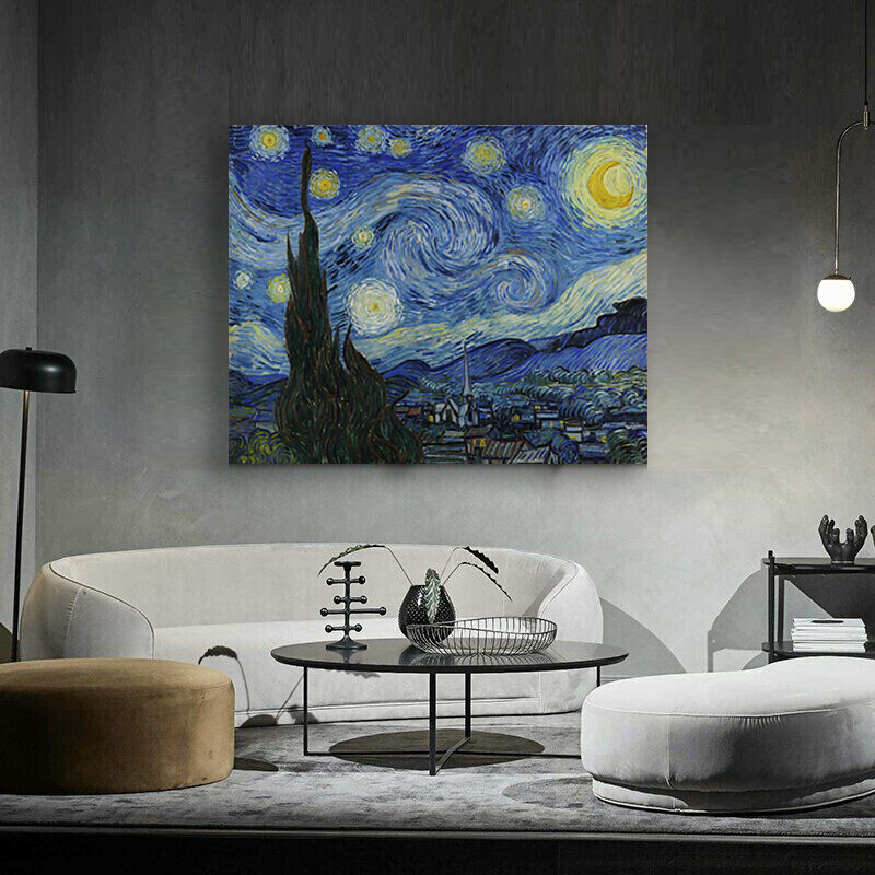 Wall Art Hand-painted Oil Painting on Canvas Vincent van Gogh – Starry Night