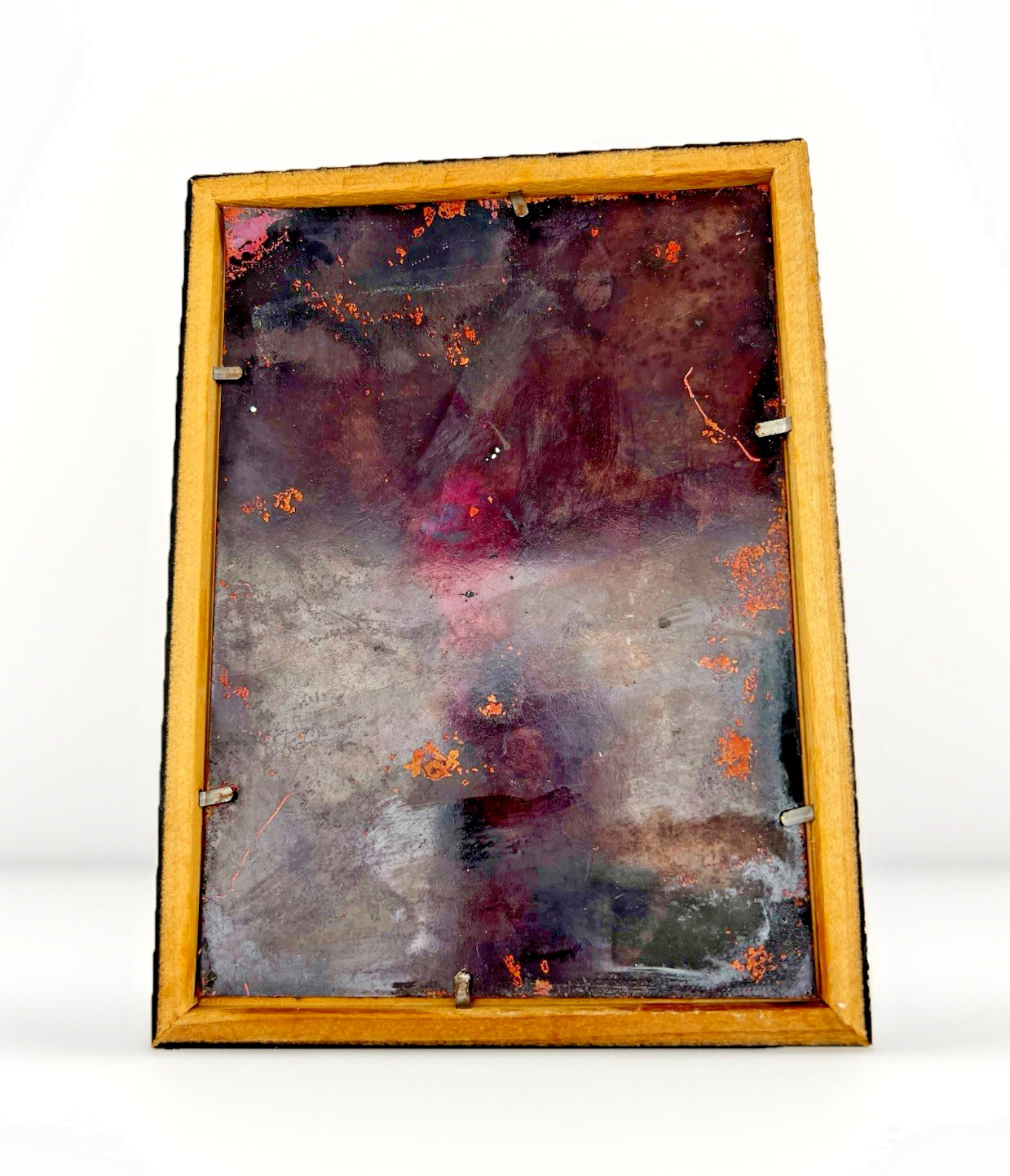 Daniel Belliard Enamel on Copper Small Framed Painting SAILBOAT Ruff Seas READ