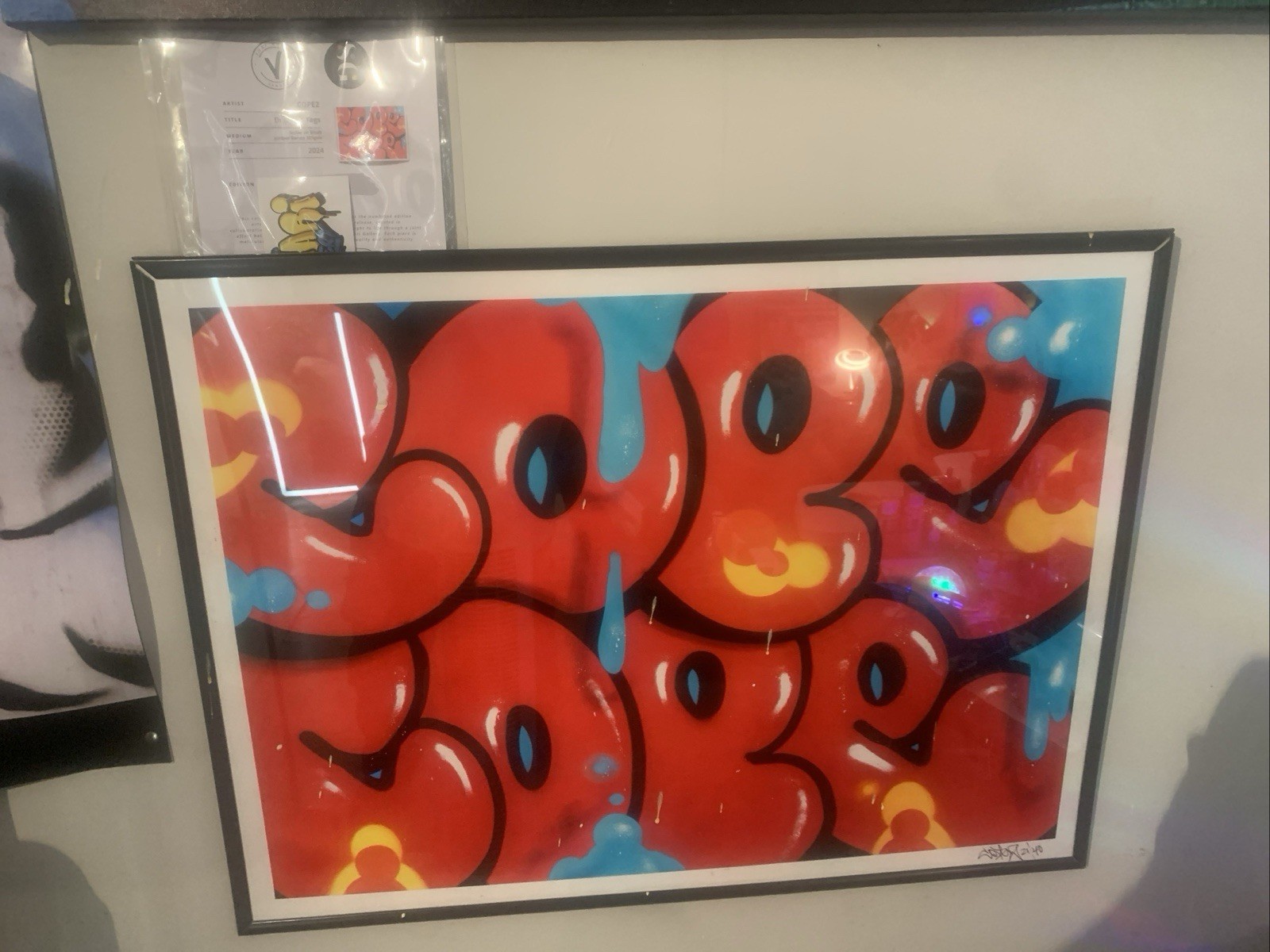 graffiti art original signed COPE2 Dripping Tags COA INCLUDED SOLD OUT LMTD @40