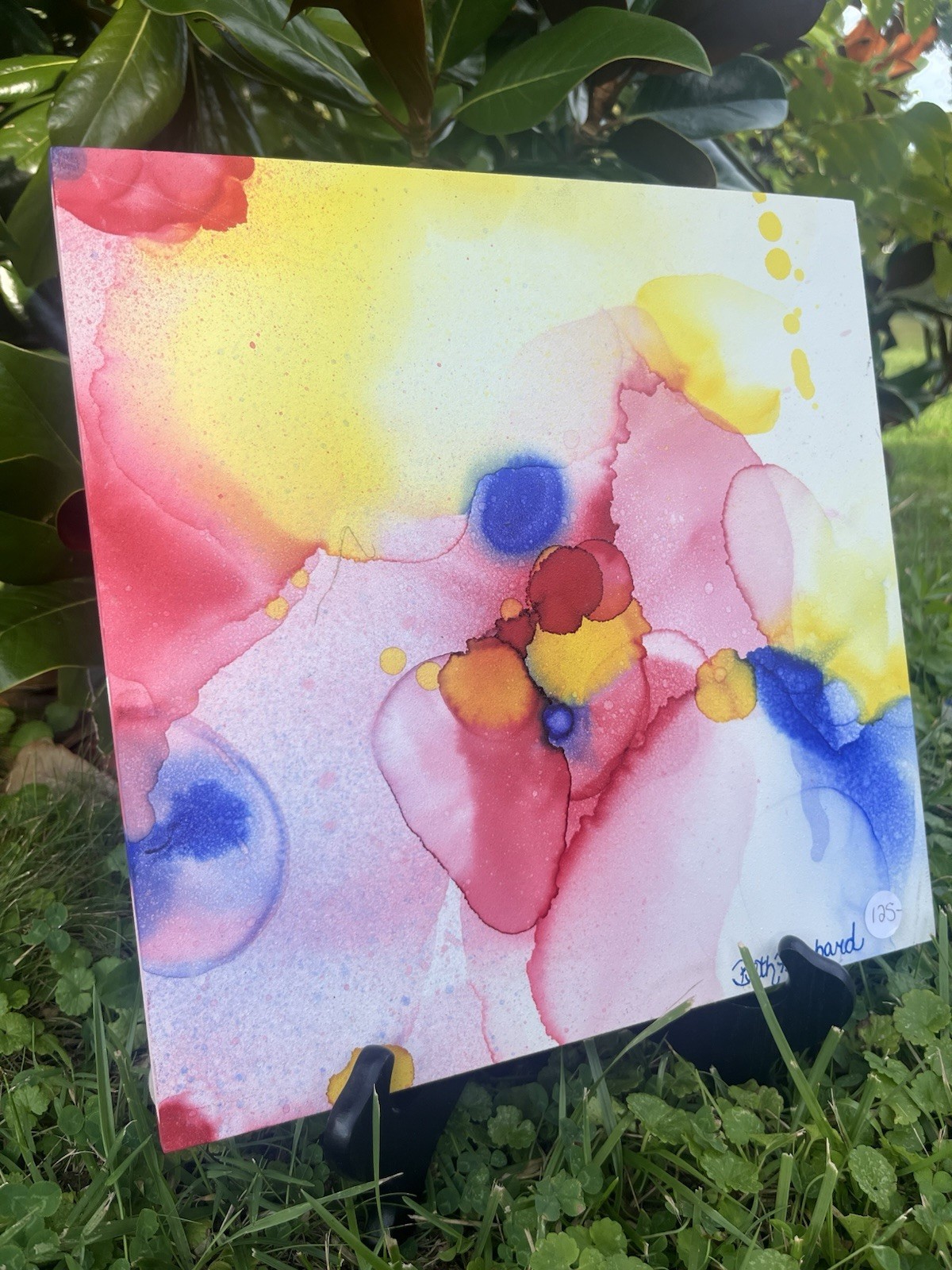 Made From Magic /Abstract Alcohol Ink Painting in primary colors