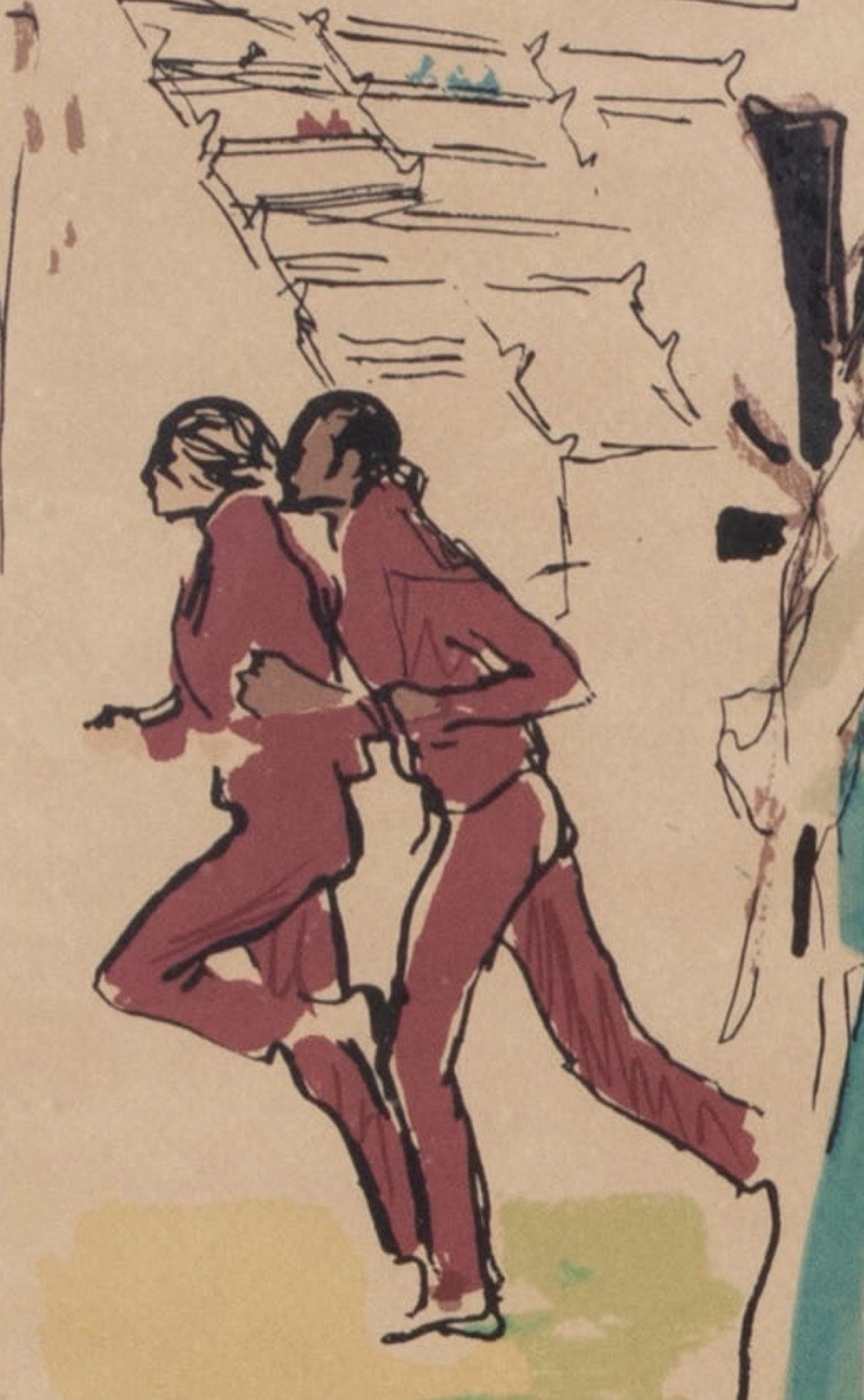 LeRoy Neiman Olympic Village Hand Signed Numbered Framed 1972 (Knoedler 29)