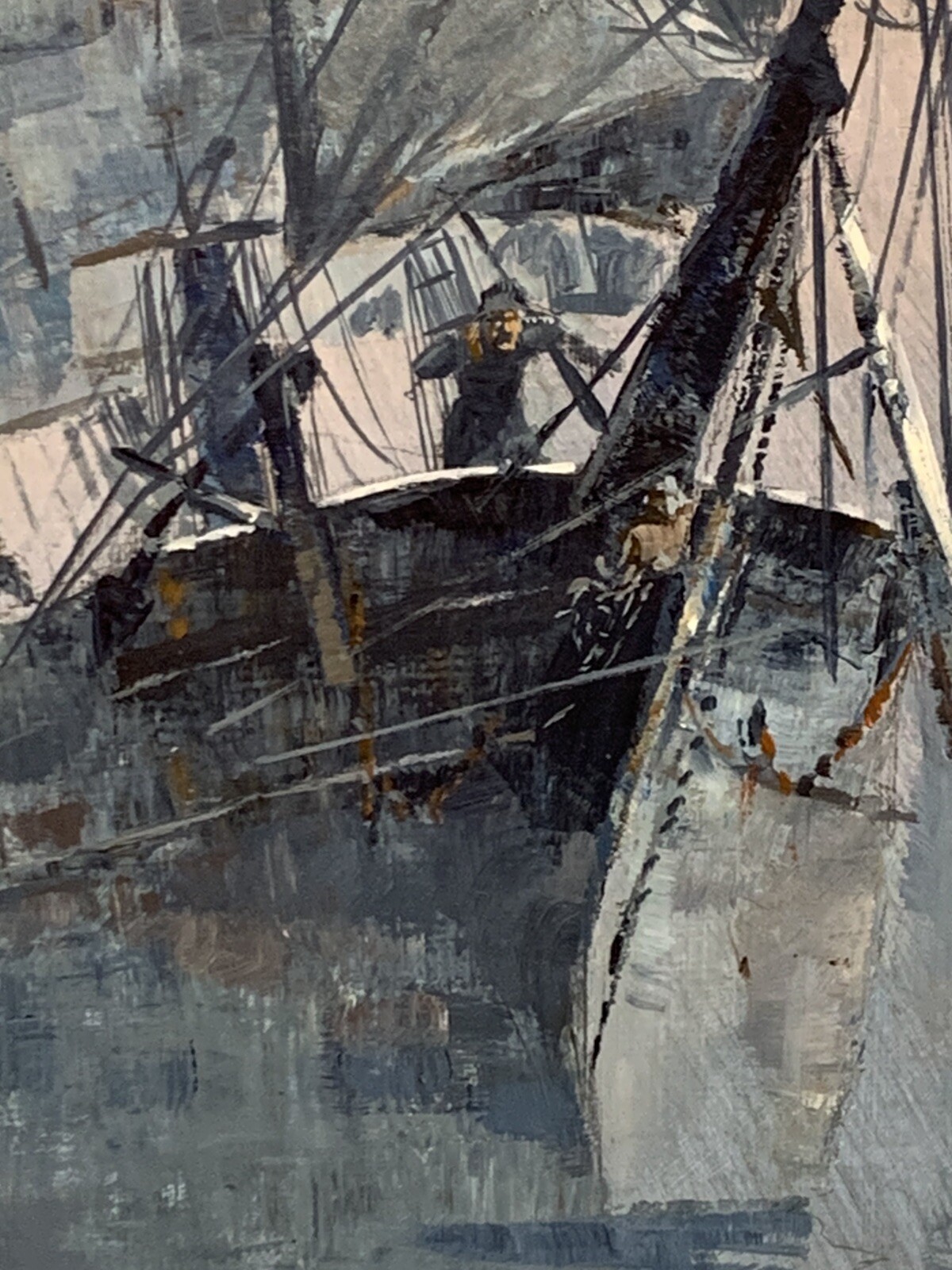 Ben Neill 1914-2001 Flying Cloud Clipper Ship *ORIGINAL* 20”x24” Oil On Board