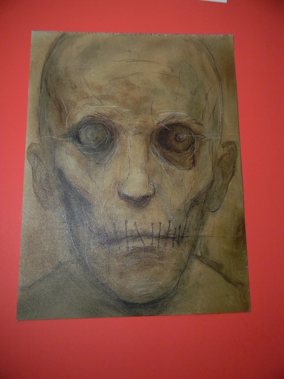 TORMENTED ALEXANDER Todorov Horror Morbid Dark Art Zombie Signed Painting
