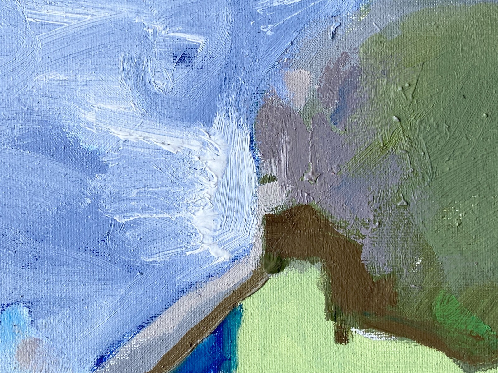 Signed Titled Fine Art Stretched Canvas Oil Painting Fantasy Landscape 11×14