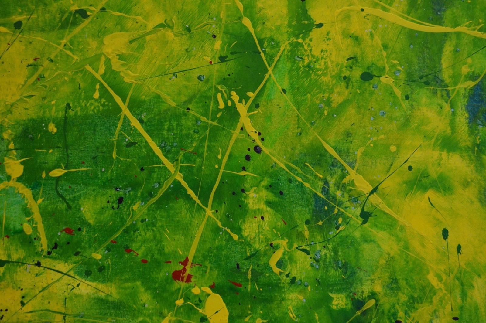 Jackson Pollock Style Giant Canvas Painting 81”X62” (6 Foot 9 inch) Abstract XXL