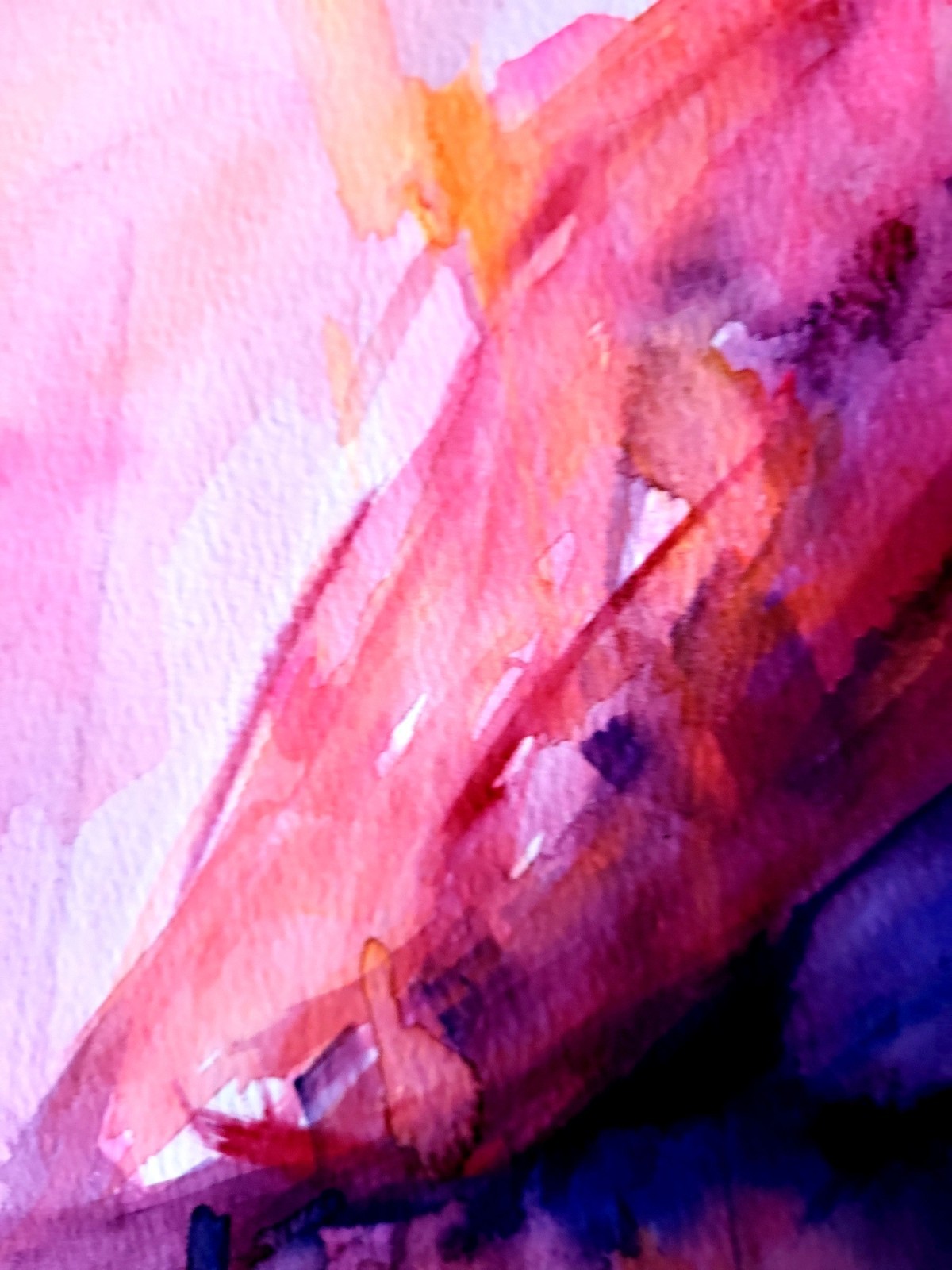 Original Expressionistic Acrylic Watercolor Painting 9 X 12 Paper Art