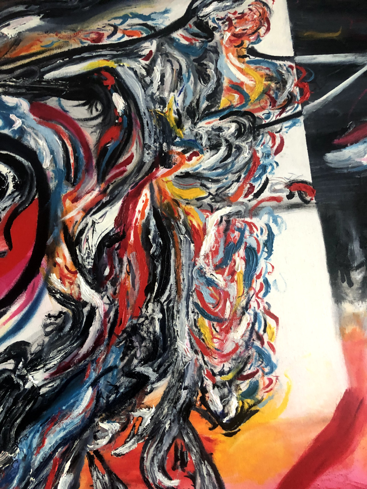 Floating Man Abstract Art – Unique Painting SALE on Italian Canvas