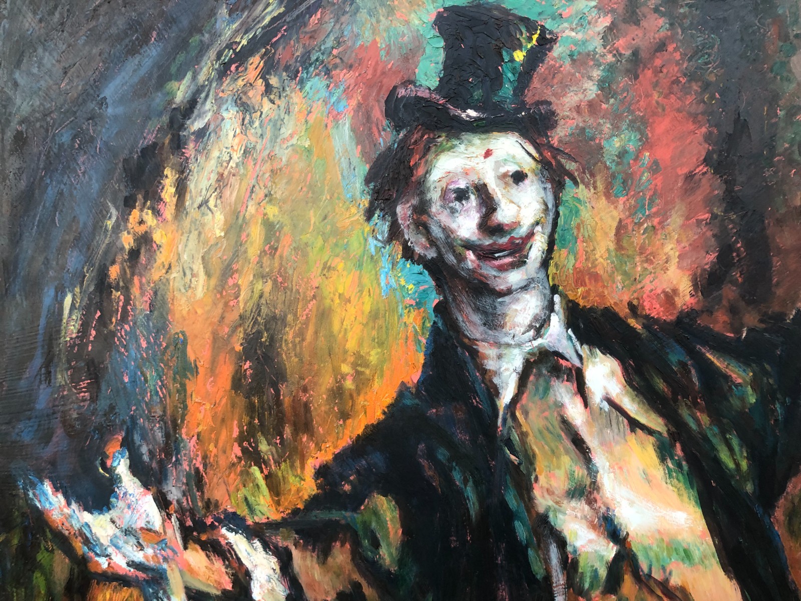 HAROLD STEPHENSON ABRUZZI Original 1950s MODERN ABSTRACT SURREALIST MAGIC CLOWN