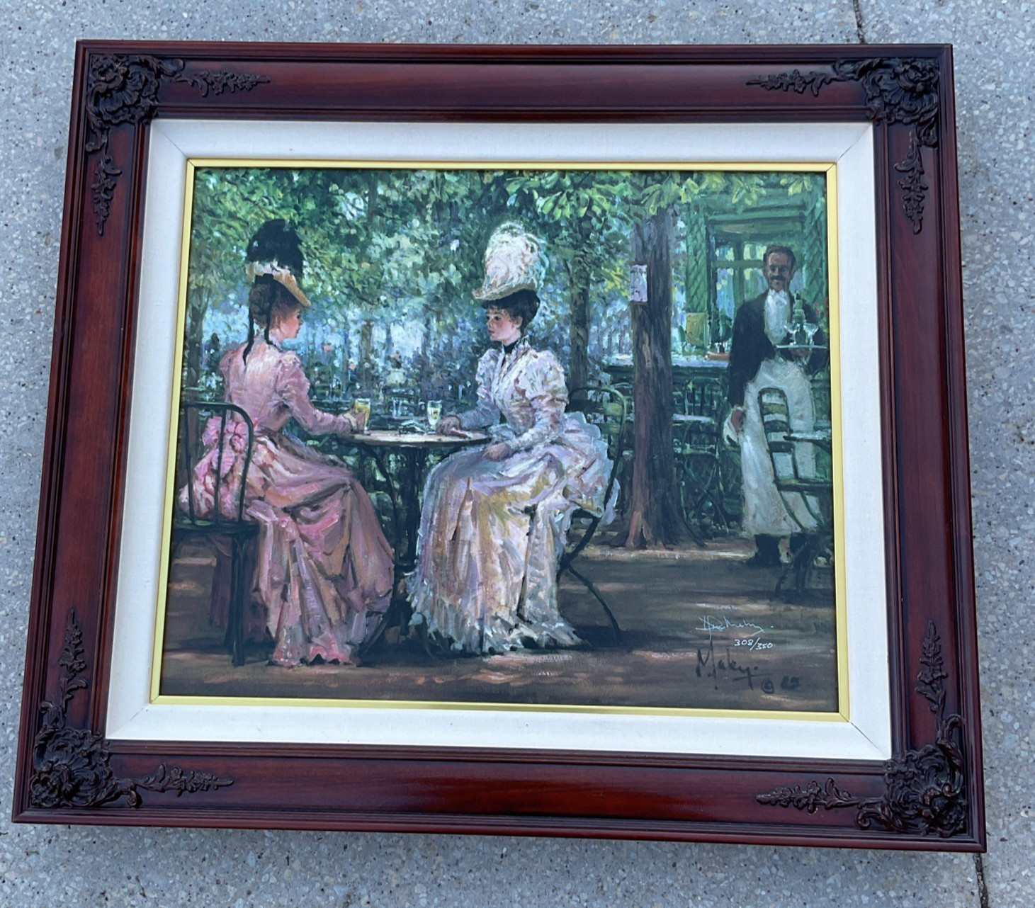 «A Private Conversation » Alan Maley Print On Canvas Signed/Numbered, Lim Ed COA