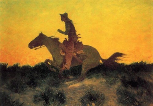 stunning oil painting handpainted on canvas-a man riding on a horse