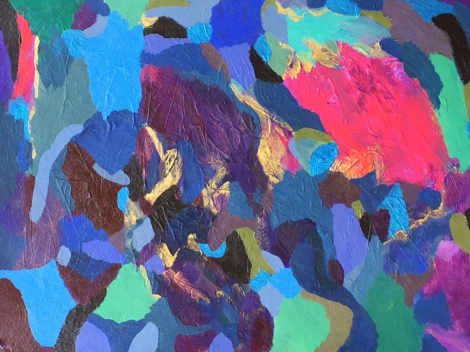 Abstract Painting Original Acrylic Colorful Modern Art 11 x 14 Paper Jimarieart