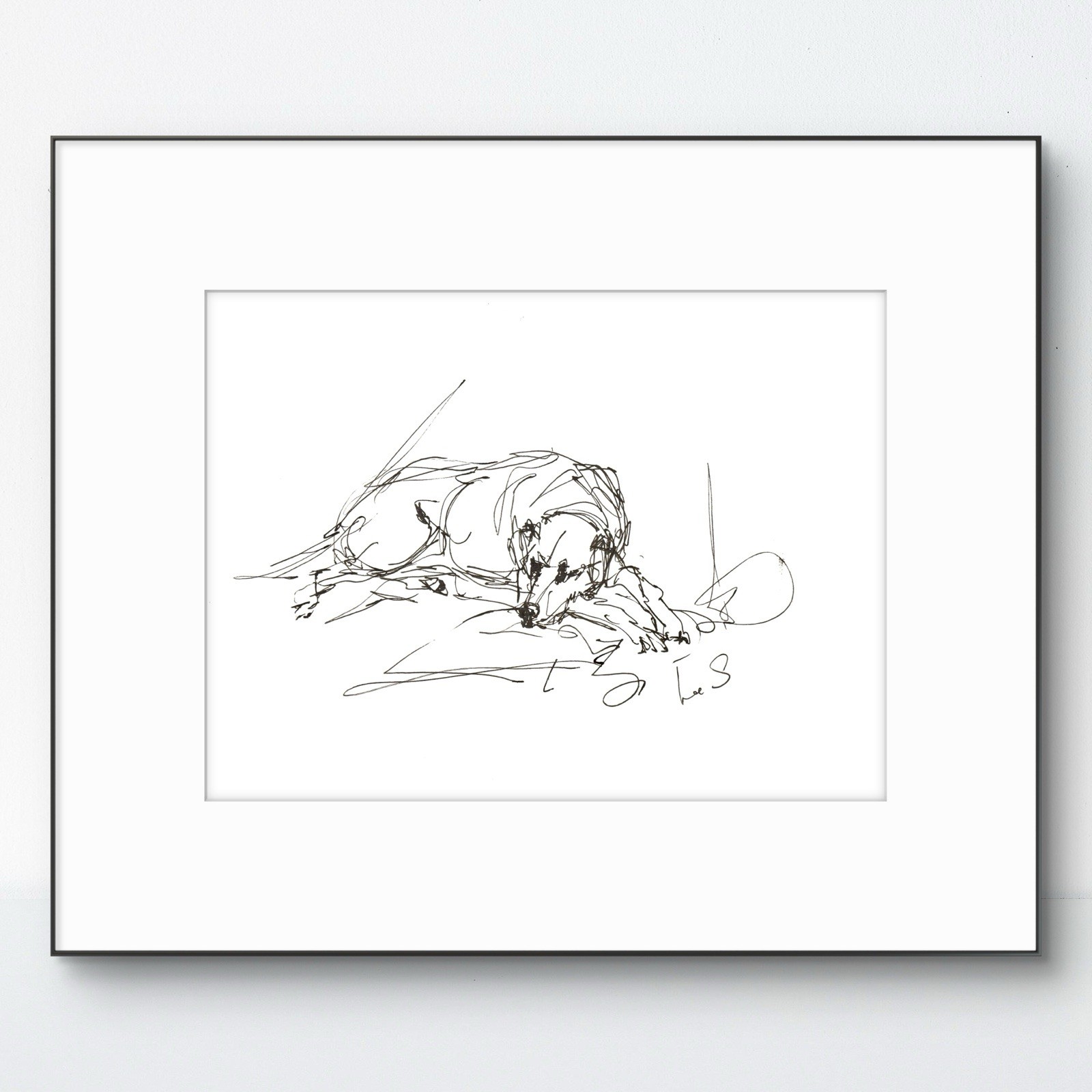 Original Abstract Expressionism 9×12 Dog Paper Handmade Signed Fine Art 20