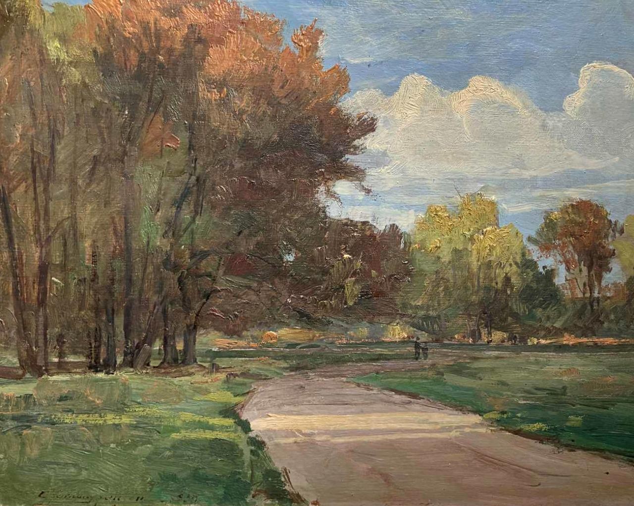 Hornung-Jensen (1882) Figures in Summer Landscape. Dated 1930.– COA