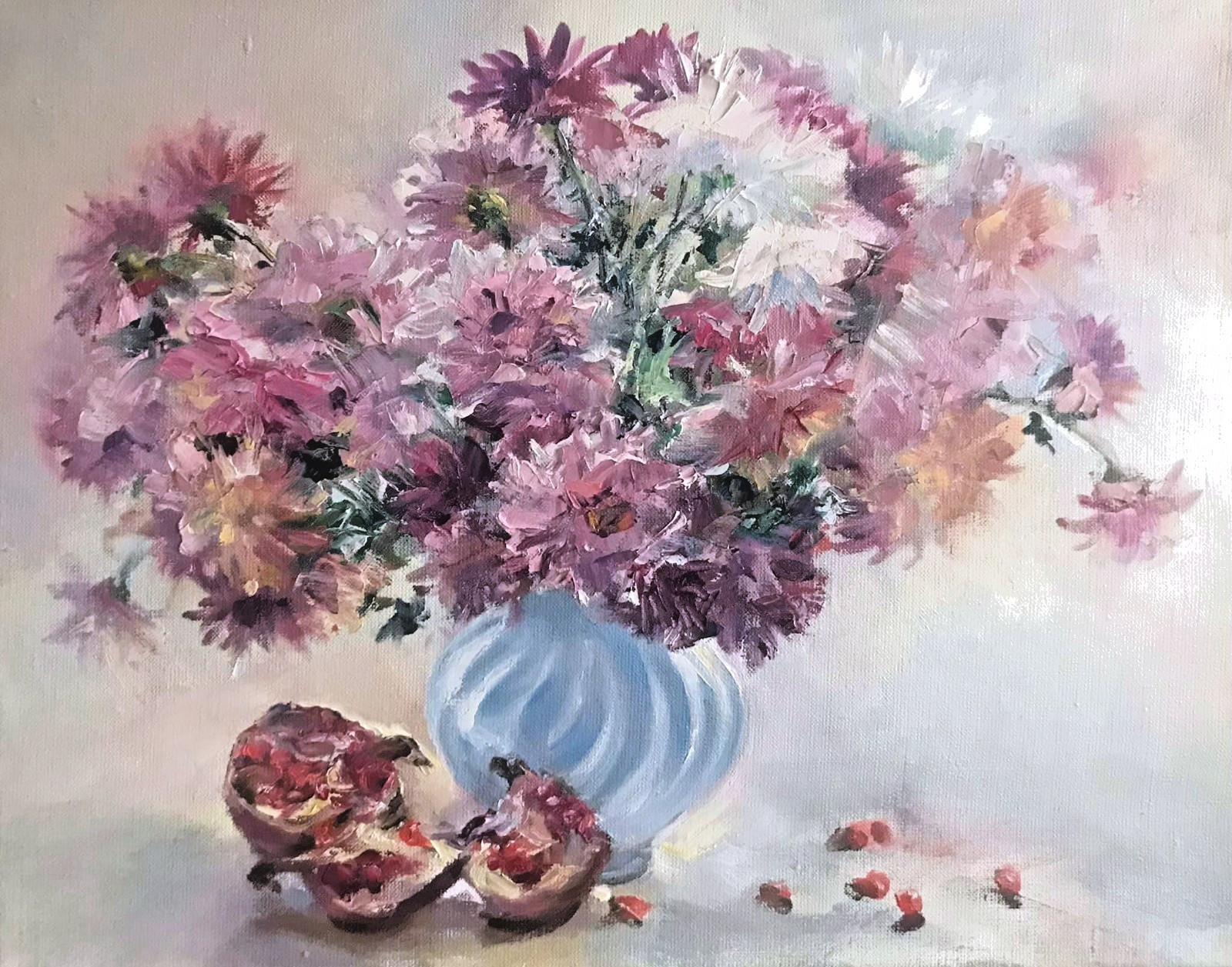 art 467 original painting oil on canvas 19.7×15.75 in (40х50 см) still life