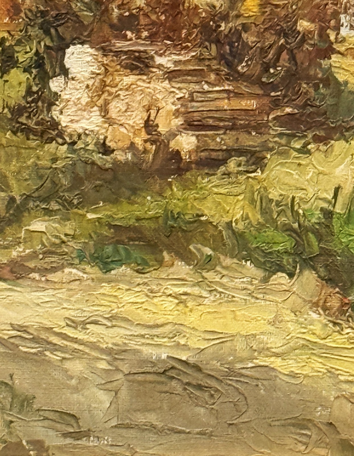 Ernst F. Karger (Austria), VTG E. 20th C Textured O/C Autumnal Landscape, Signed