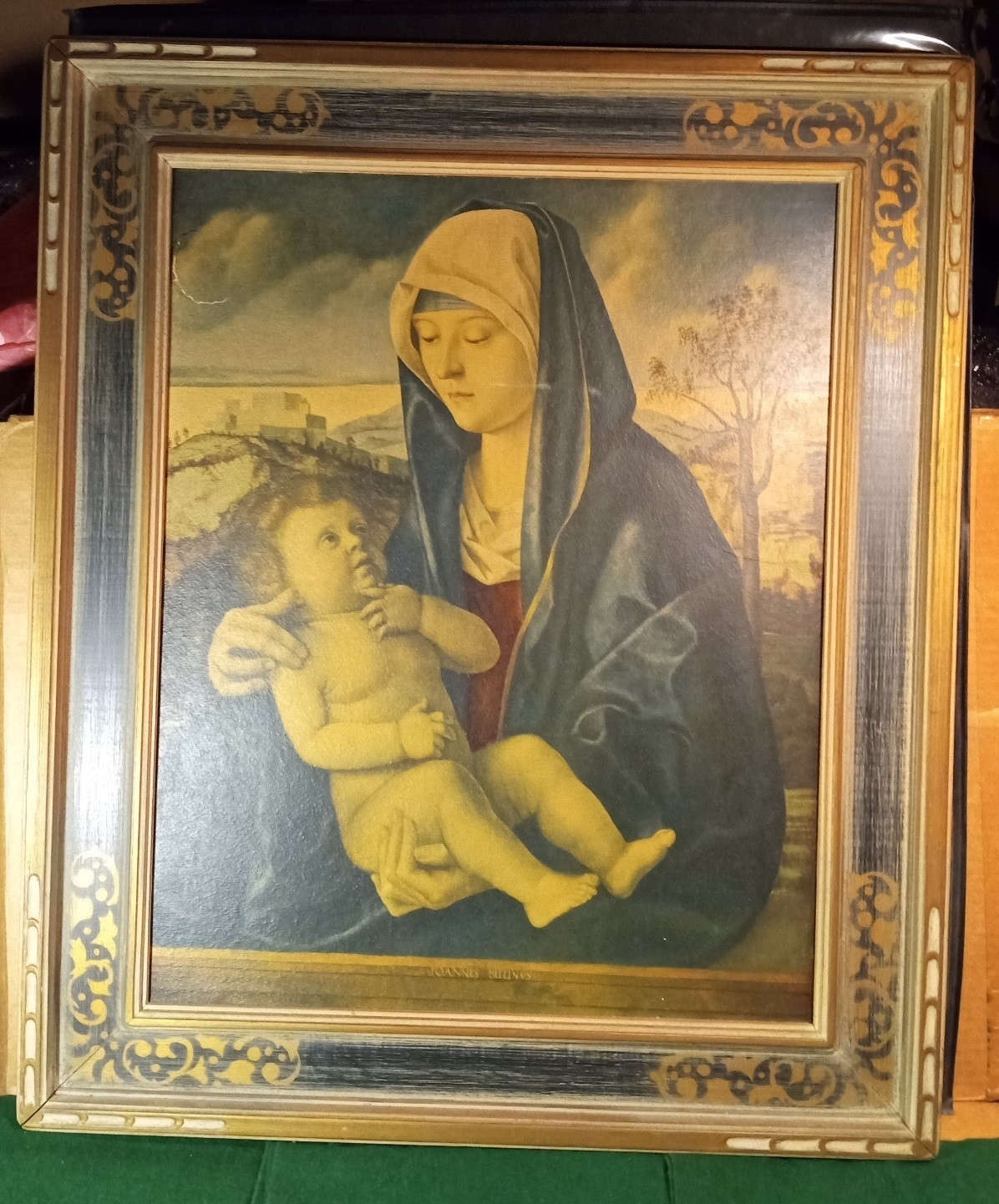 1949 Giovanni Bellini’s Fine Art Reproduction Oil Painting Calm Madonna & Child