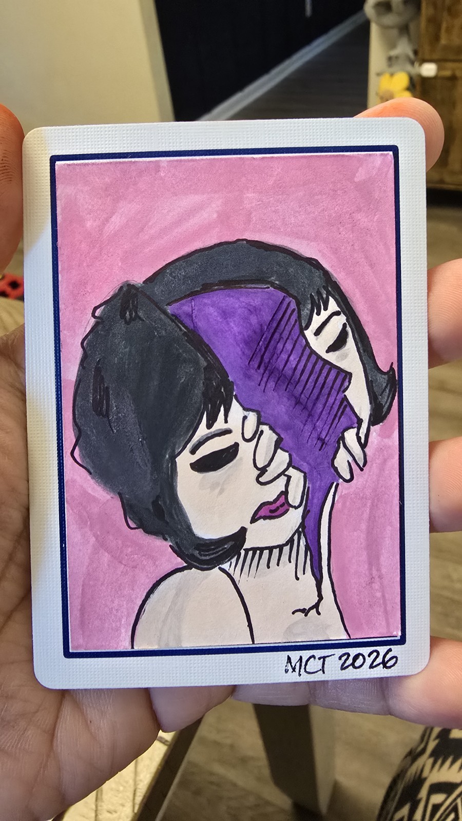 Original ACEO Woman Portrait Painting