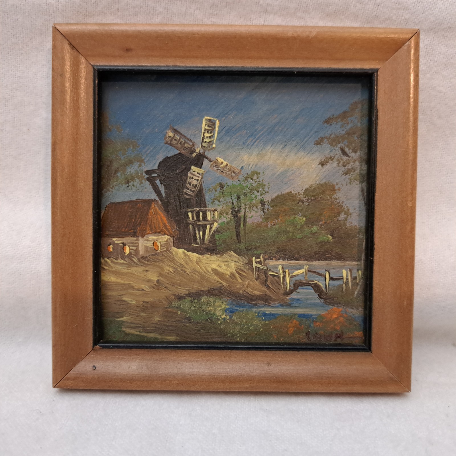 Framed Atlantic City Oil On Board Souvenir 1936 With Provenance Old Master Mini