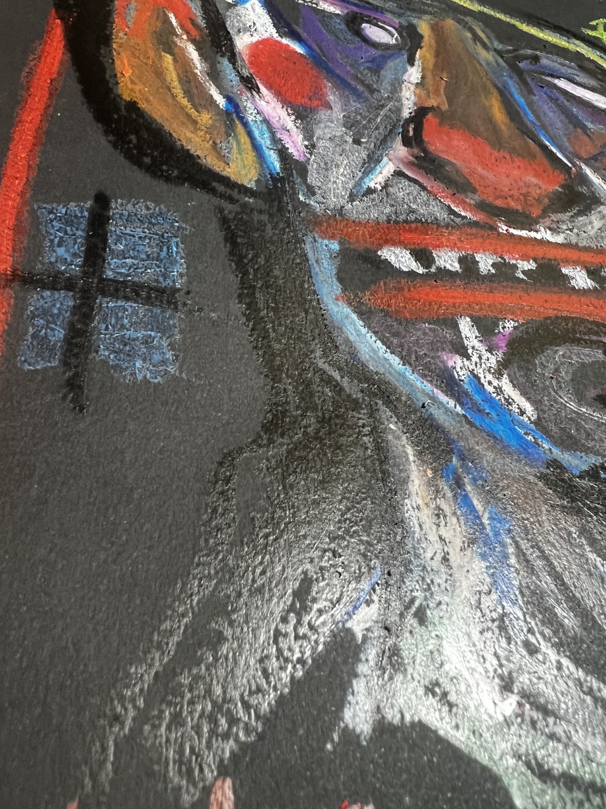 Faris Art: Everyone: 11×14 Black Paper Unique Modern Neo-Expressionism