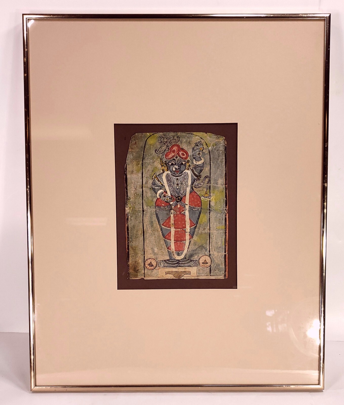 Early Indian India School Painting of SRI NATH-JI – 19th Century or earlier.