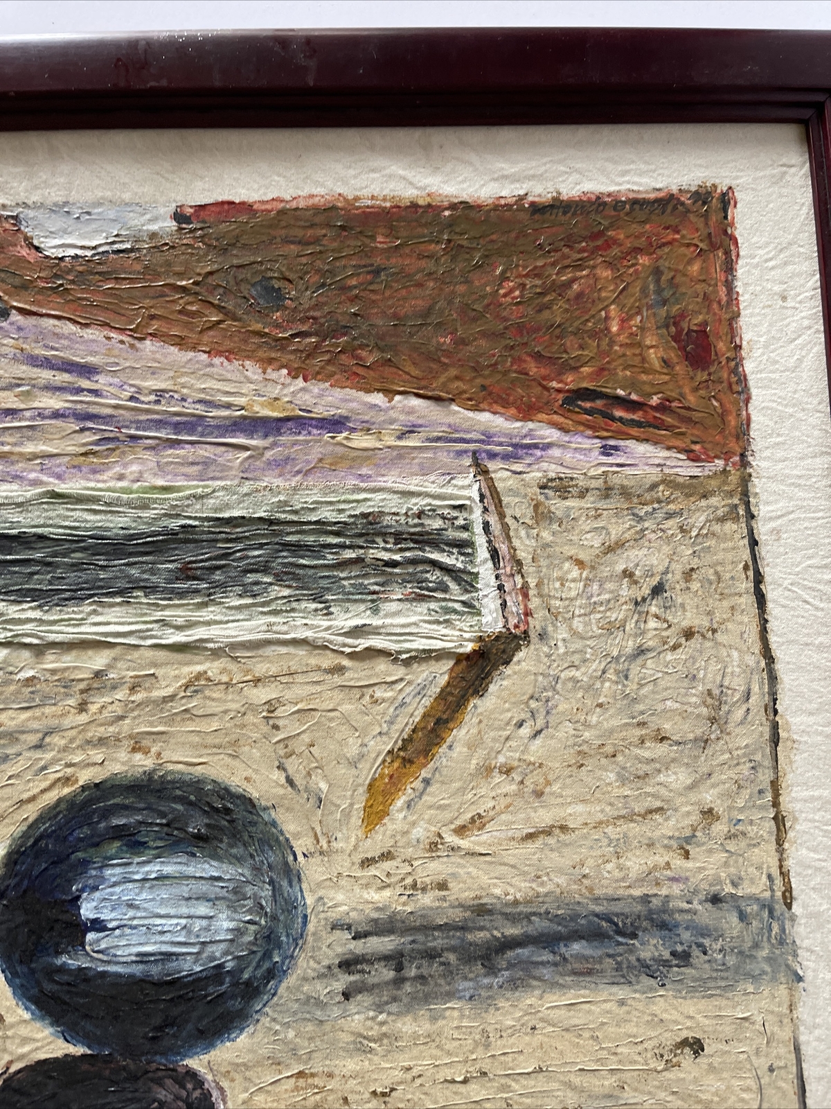 Painting Abstract Expressionism Modernism Anthony E Costa Vintage Listed India