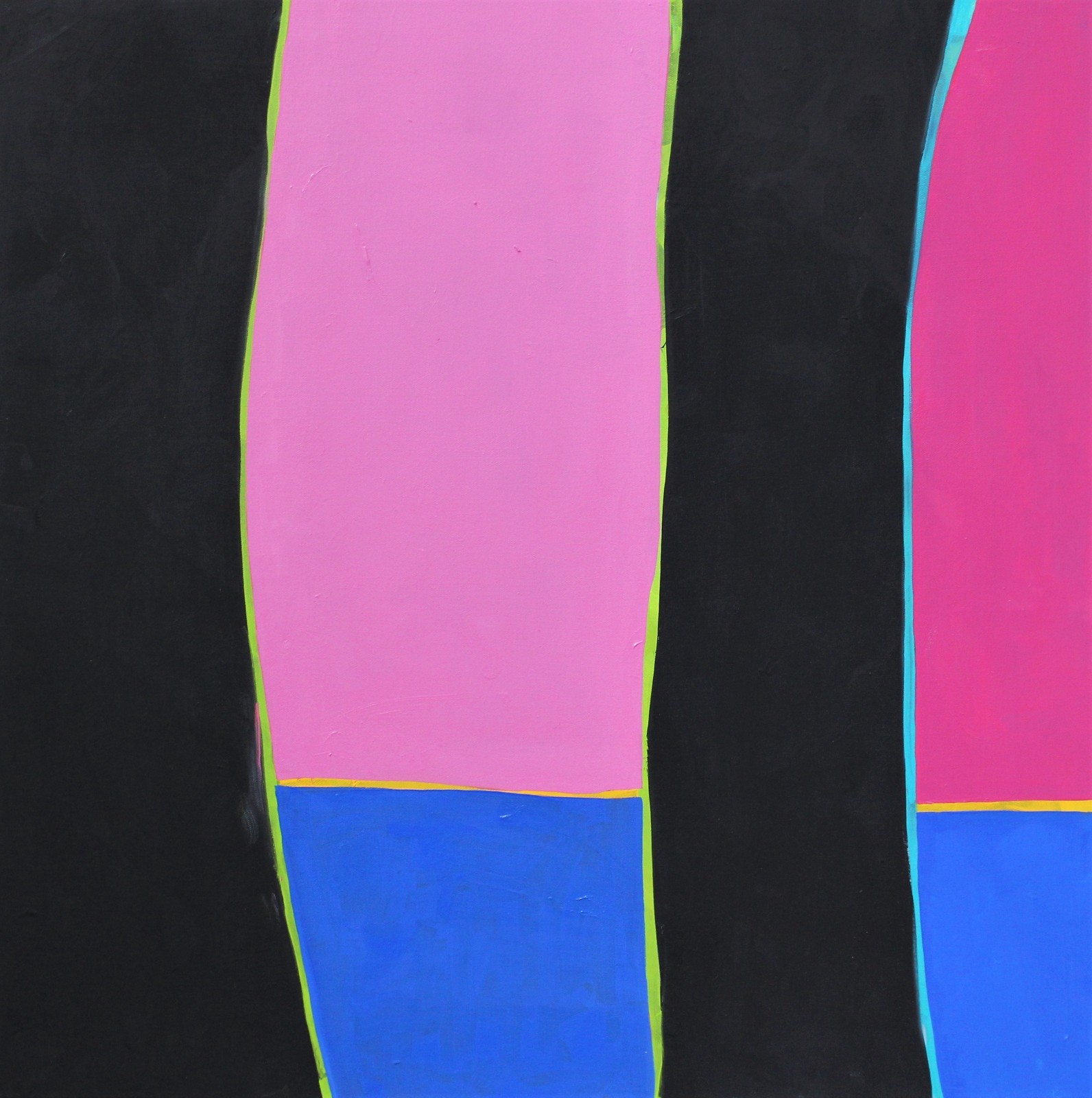 Minimal Abstract painting, nature inspired, signed by artist, 30 x 30 in