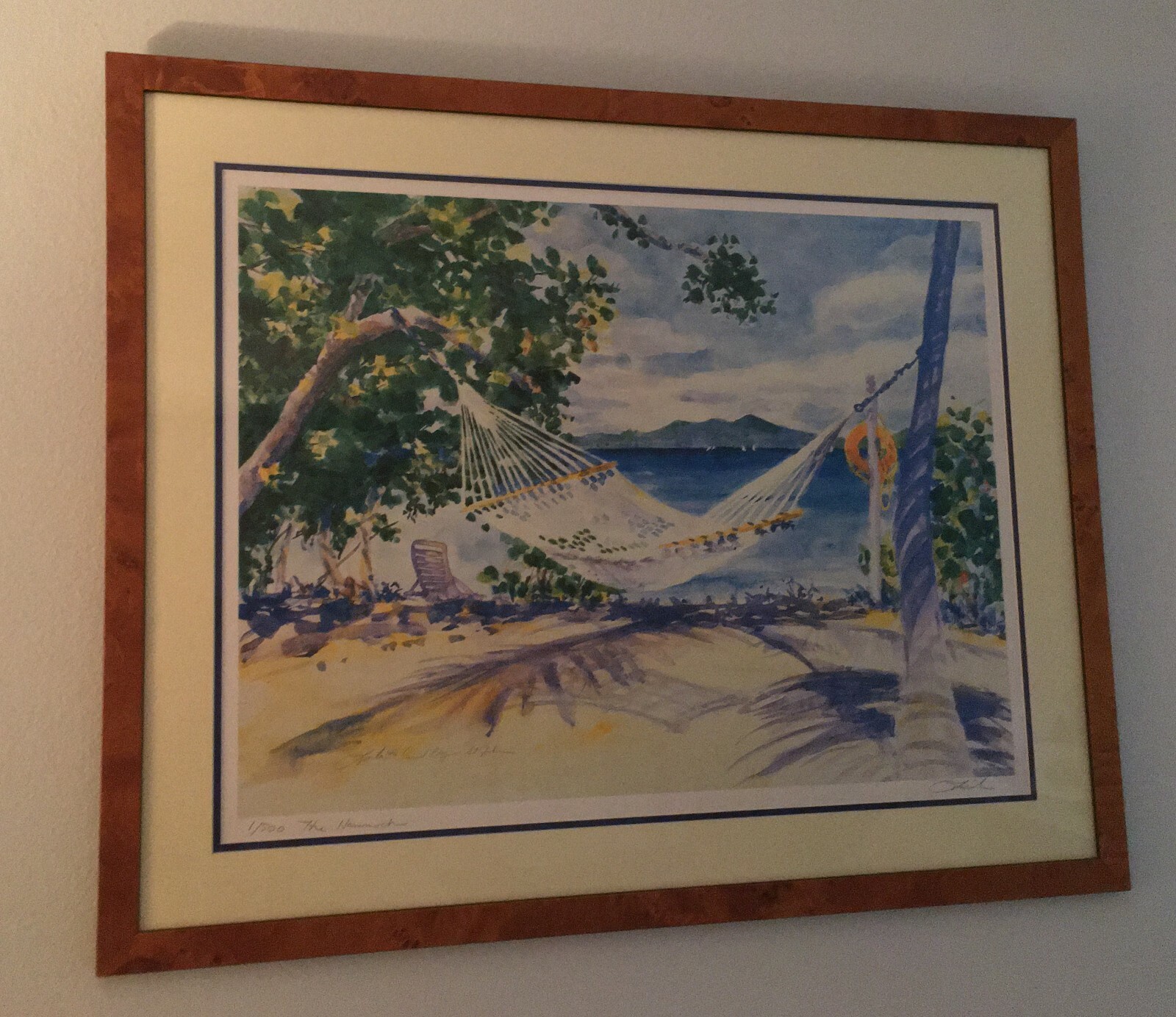 «The Hammock’ original print, 1/500 signed and dated by Artist Lucinda O’Connell