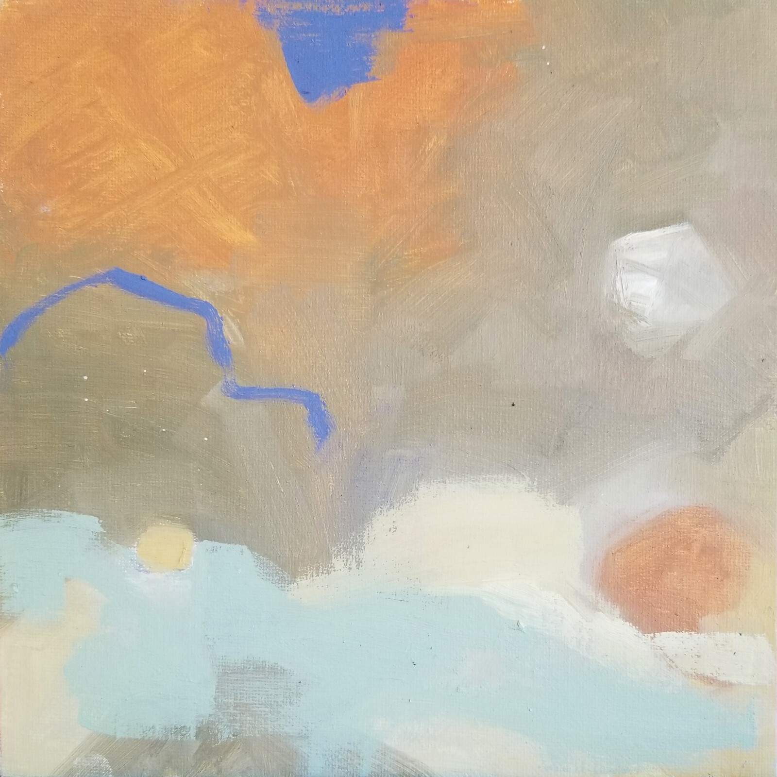 Gorgeous Oil Painting by TwoBadArtists Abstract Landscape Collectible Art 8 x 8