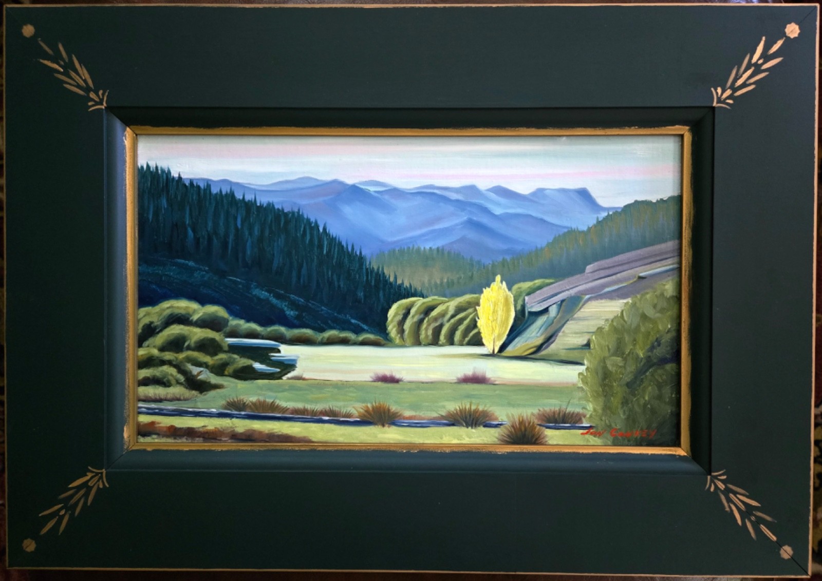 Original Signed Framed Impressionist Landscape Oil Painting – Holman, New Mexico