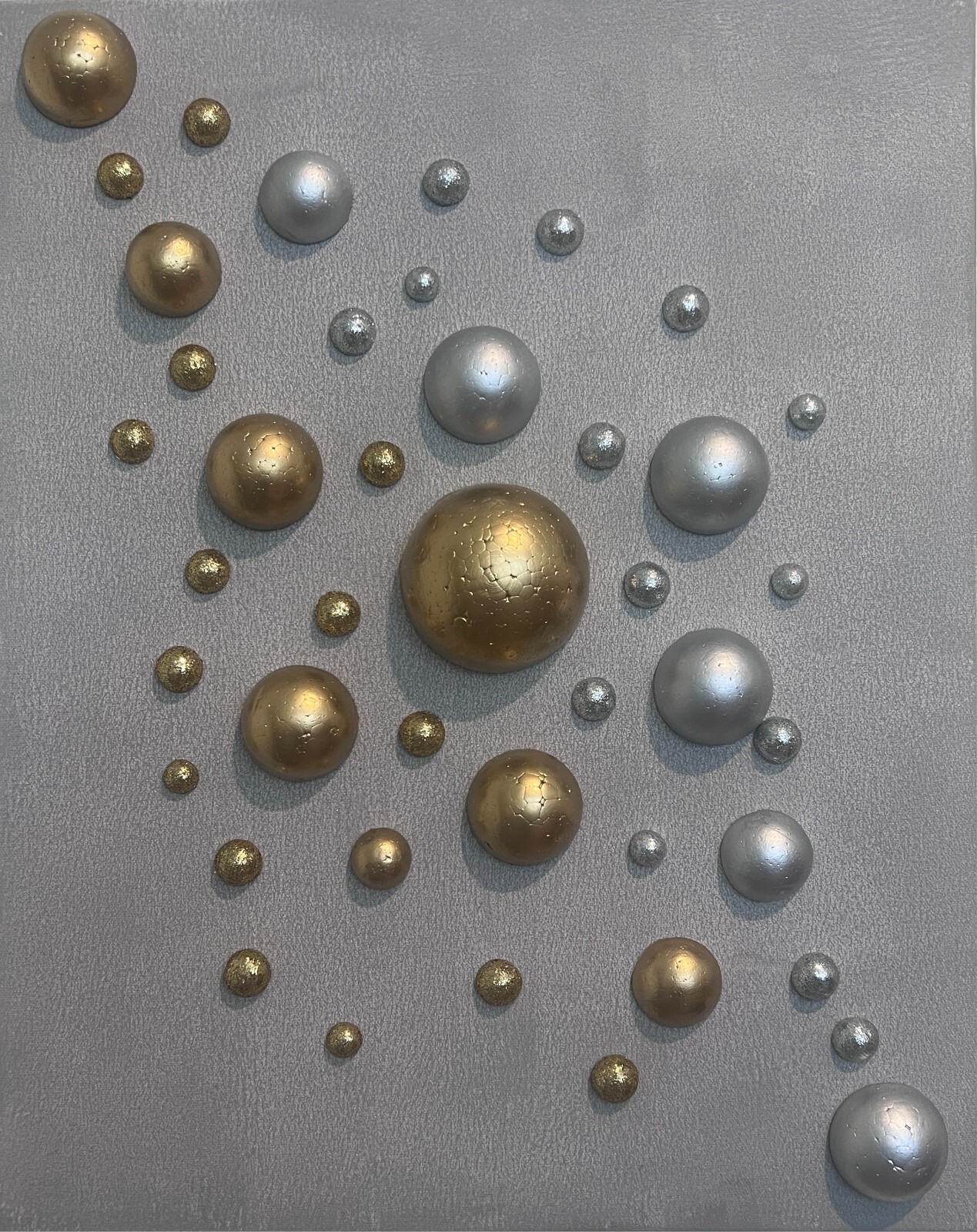 Handmade Original 3D Abstract Art by Alena Kalen «Spheres of Silence», COA