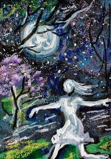 ACEO Original Painting Divine Energy Soul Union Self Conscious Surrendering ART