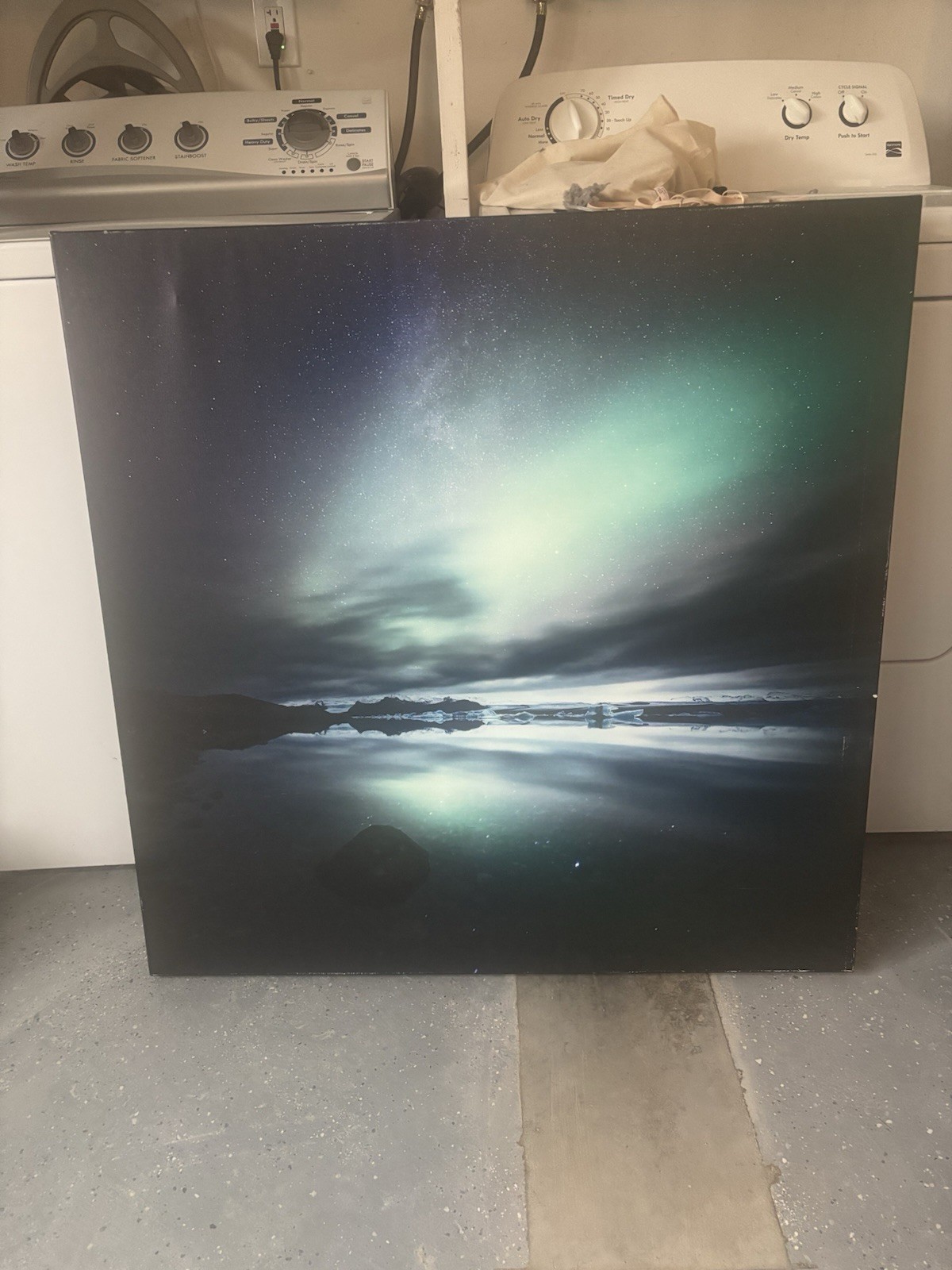 Iceland Northern Lights Artwork Canvas 37×37