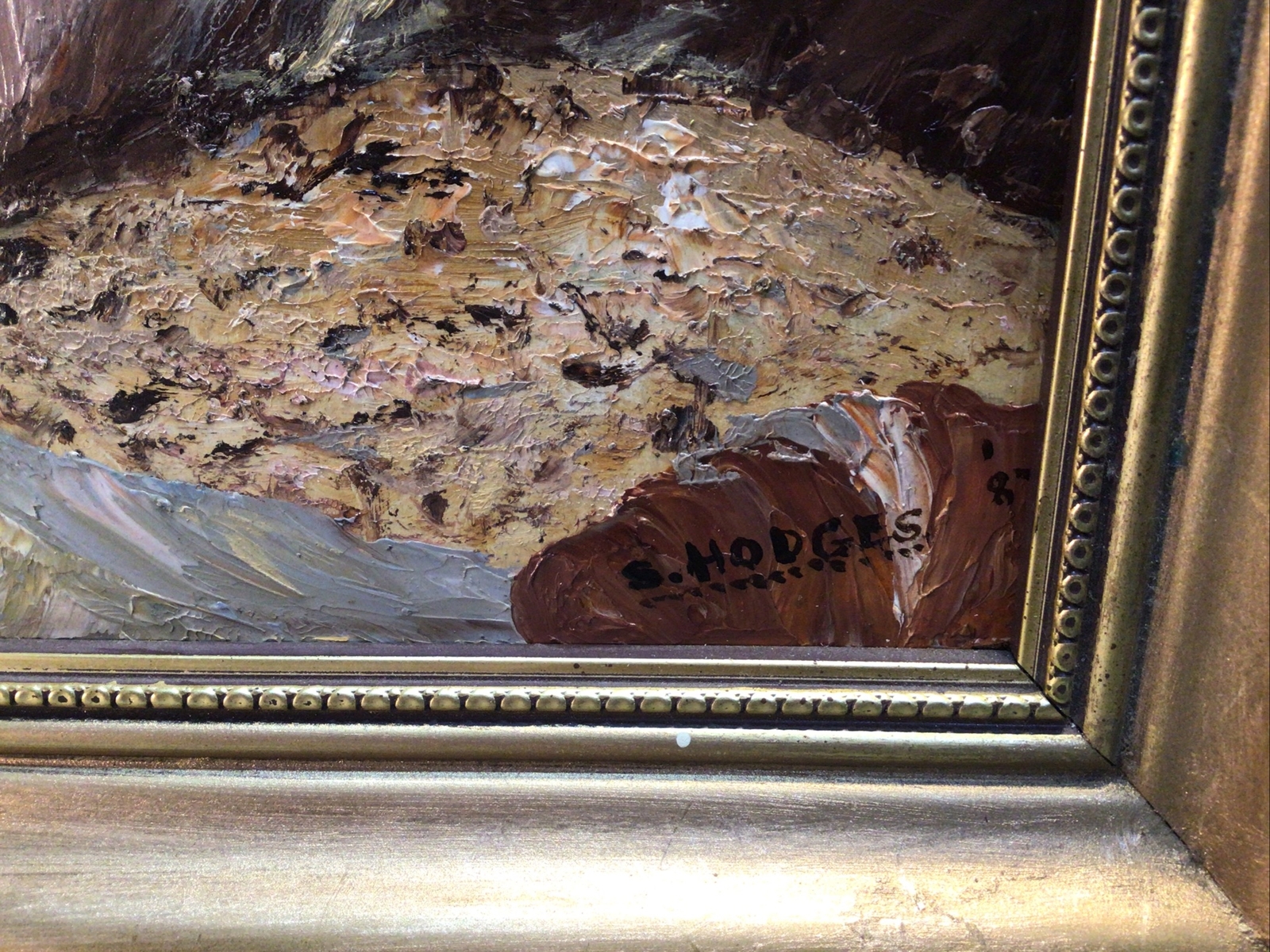 S Hodges 1987 Ormiston Gorge Framed Oil Painting