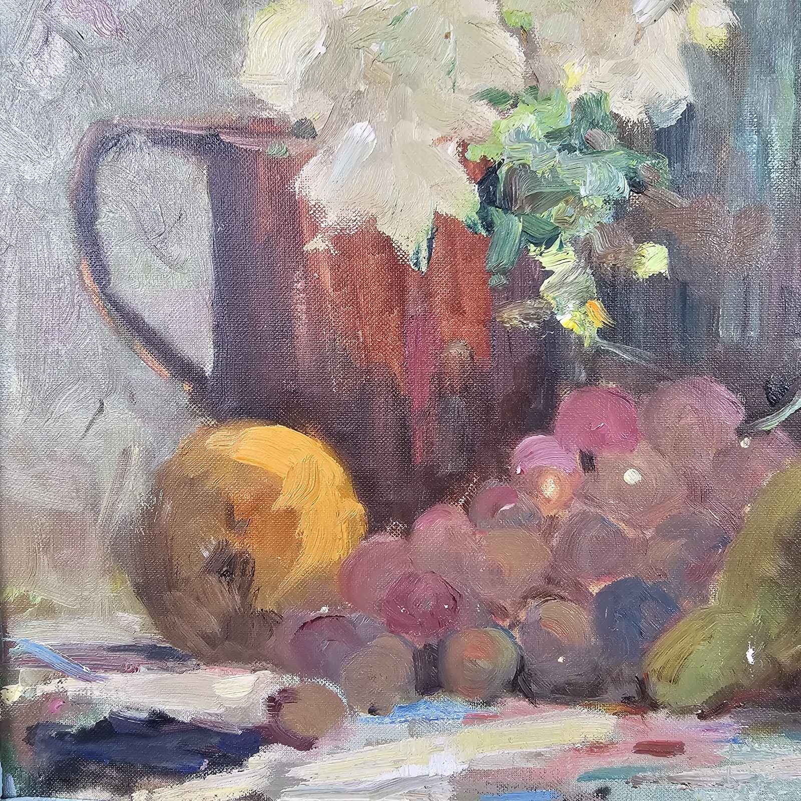ART – VTG Original Signed George C. Baum Oil Painting 26.5×22.5 Framed – Indiana