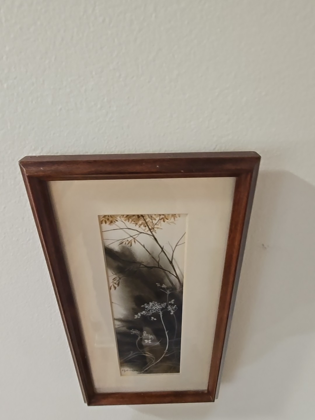 Michiko Boorman Signed Original Floral Watercolor Framed – Wild Hydrangea