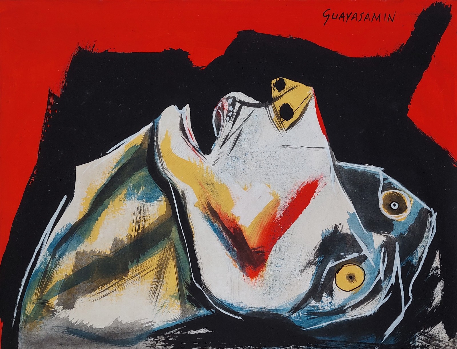 Oswaldo Guayasamín Signed Expressionist Oil Painting on Canvas – Ecuadorian Art