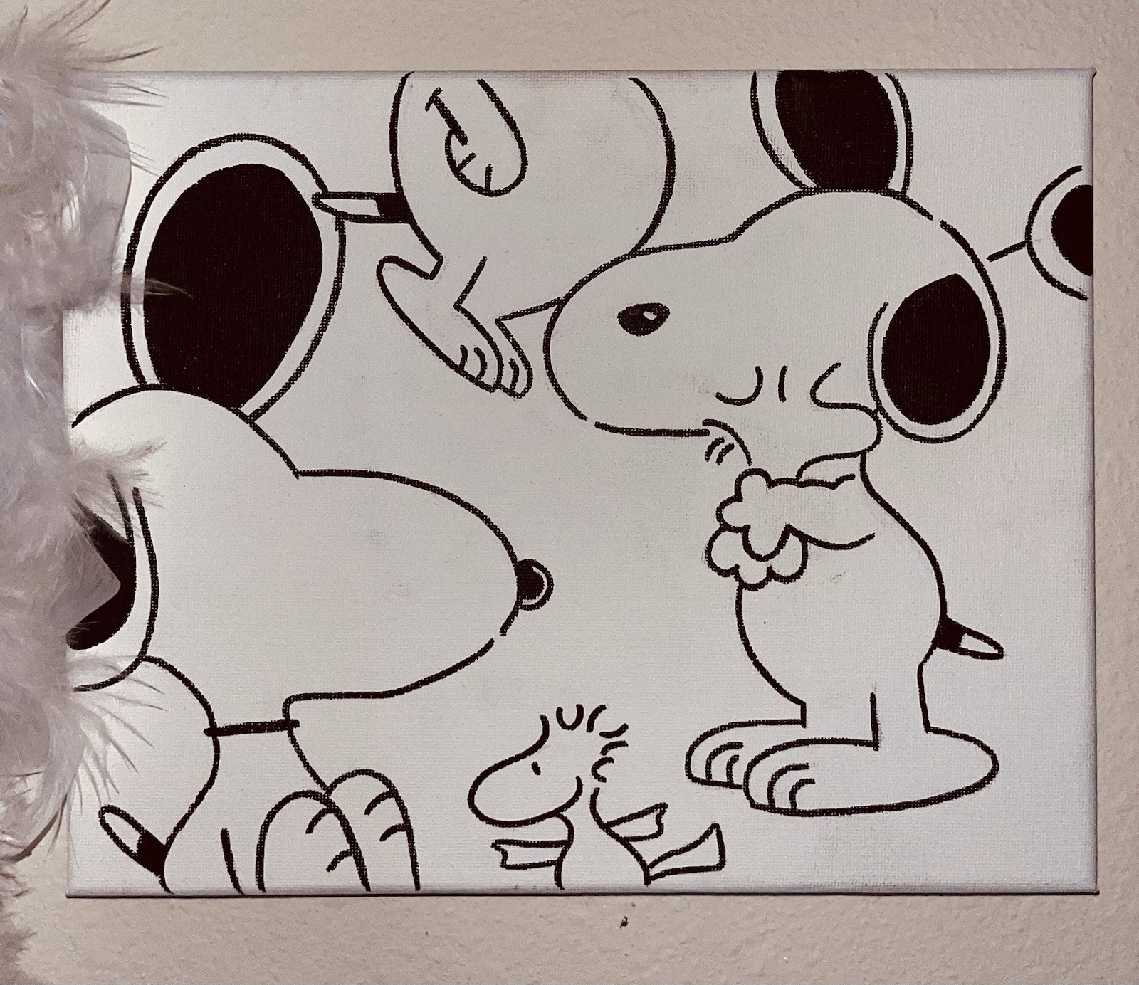 Peanuts Snoopy and woodstock painting