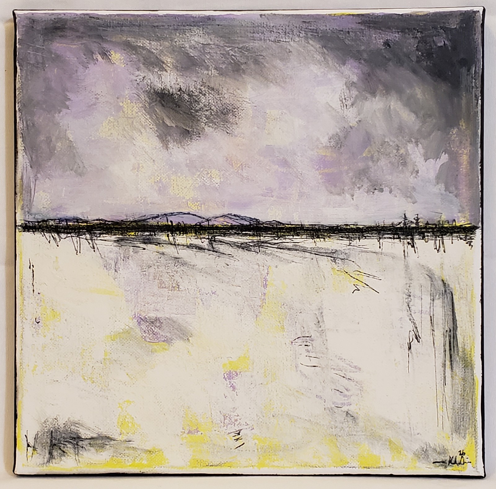 No.680 Original Abstract Minimal Landscape Painting By K.A.Davis