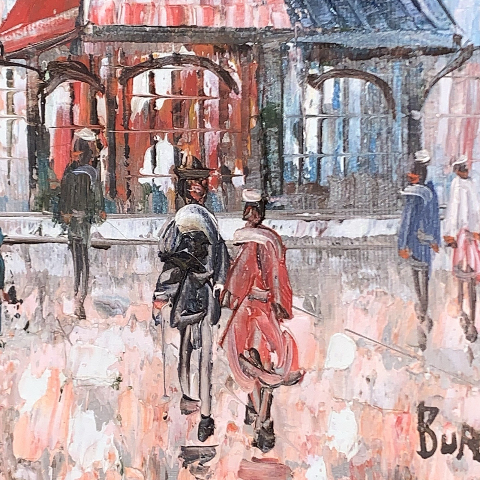 Caroline Burnett (1877-1950) Paris Eiffel on Canvas Original Oil Painting Signed