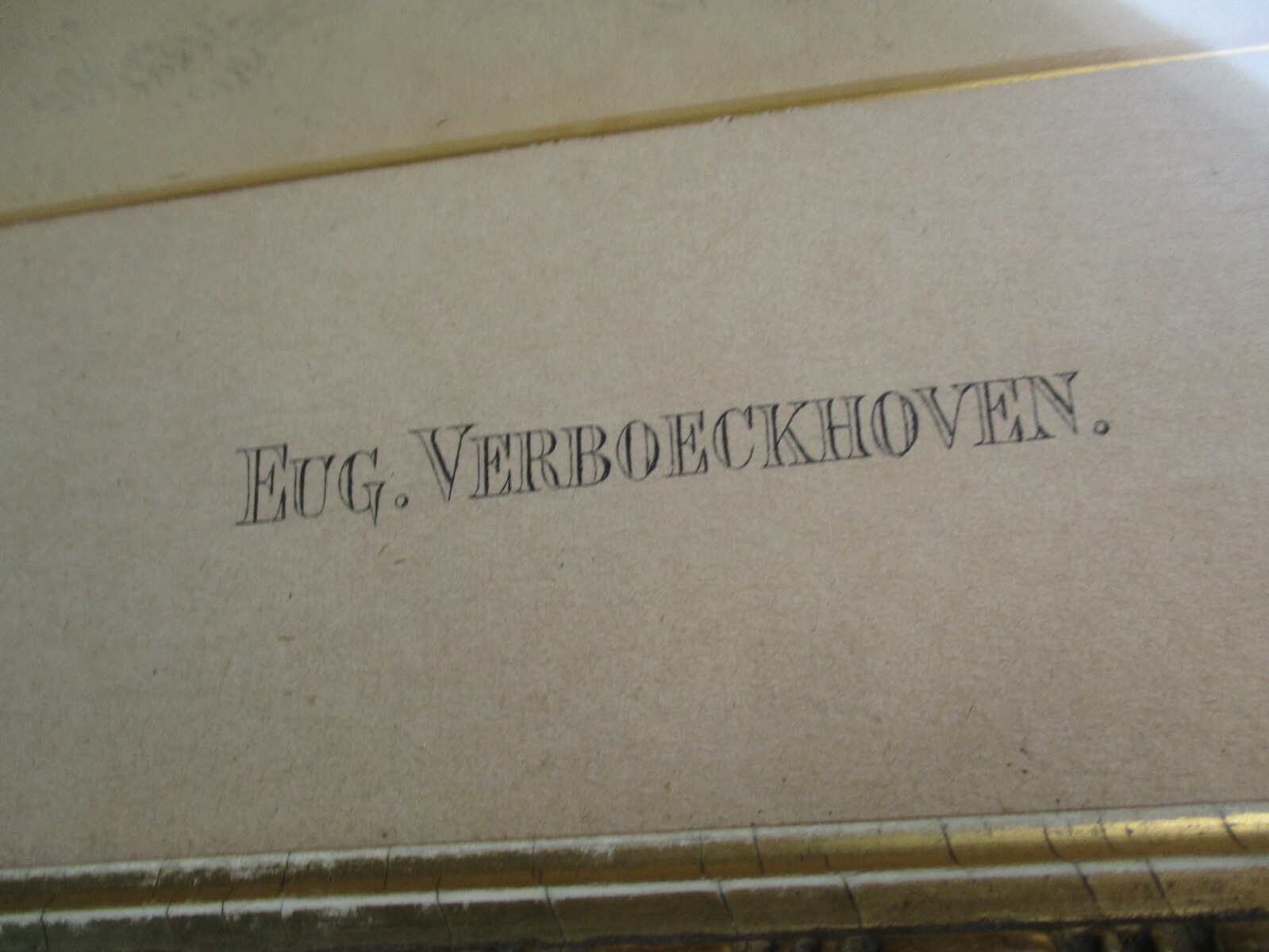 ANTIQUE 19TH CENTURY DRAWING Eugene Verboeckhoven OLD MASTER BELGIAN PORTRAIT