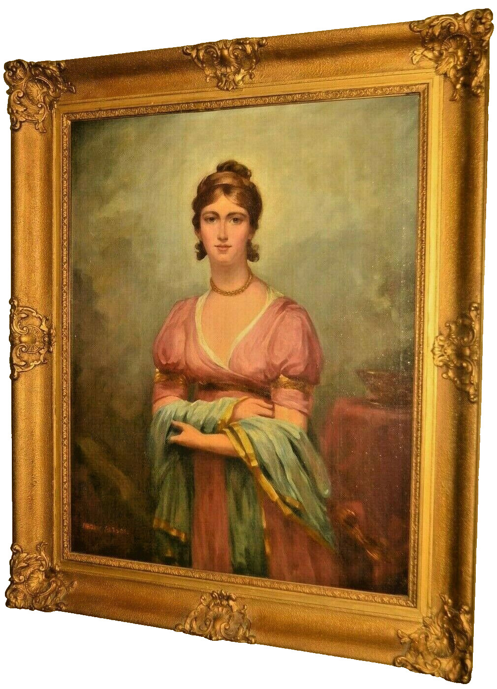 ABBEY ALTSON Original Signed Female Figure Moonlight Lady Portrait Oil Painting