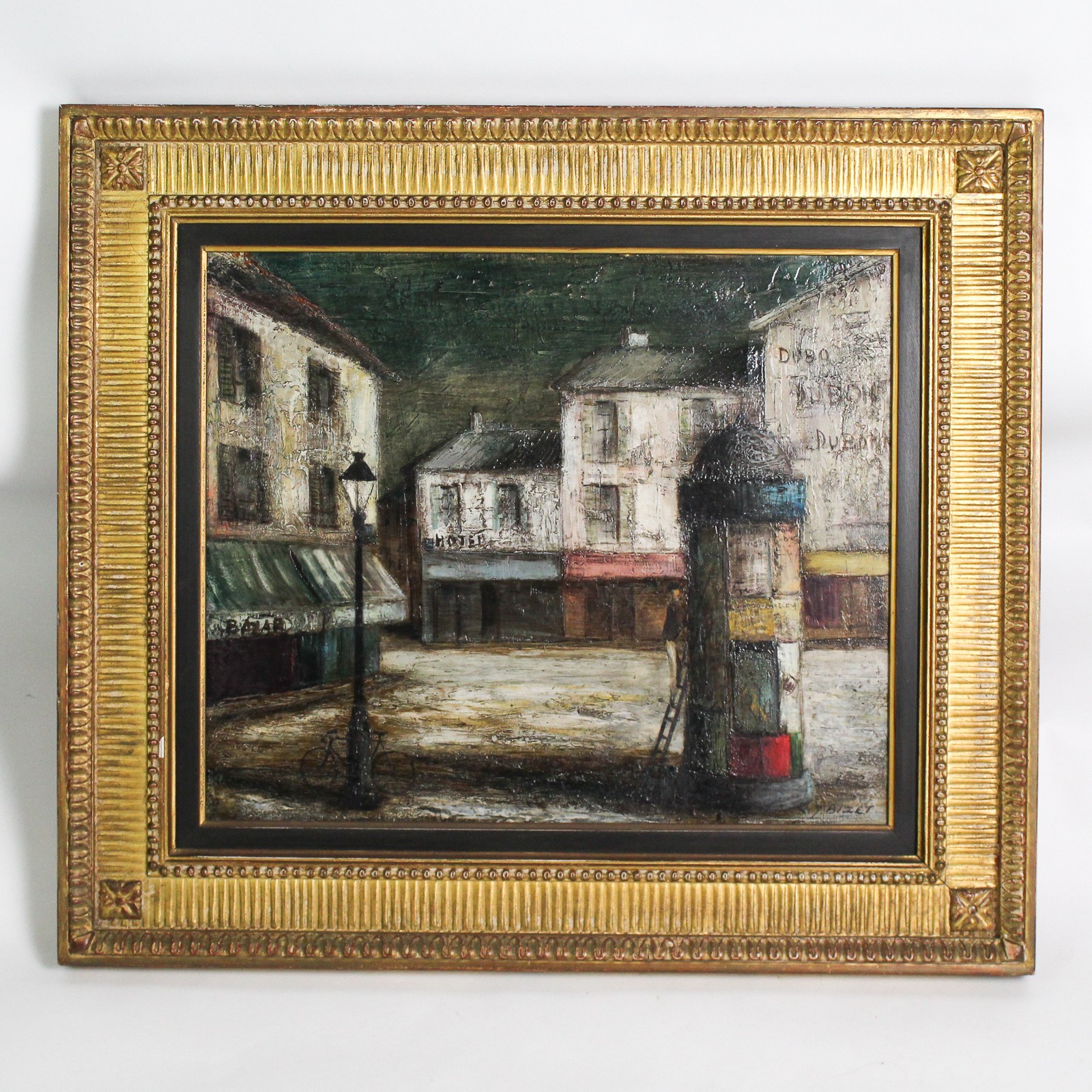 Raymond ‘Jean’ Bizet Oil Painting «To Mr. & Mrs Brown» 1966 Framed/Matted Signed