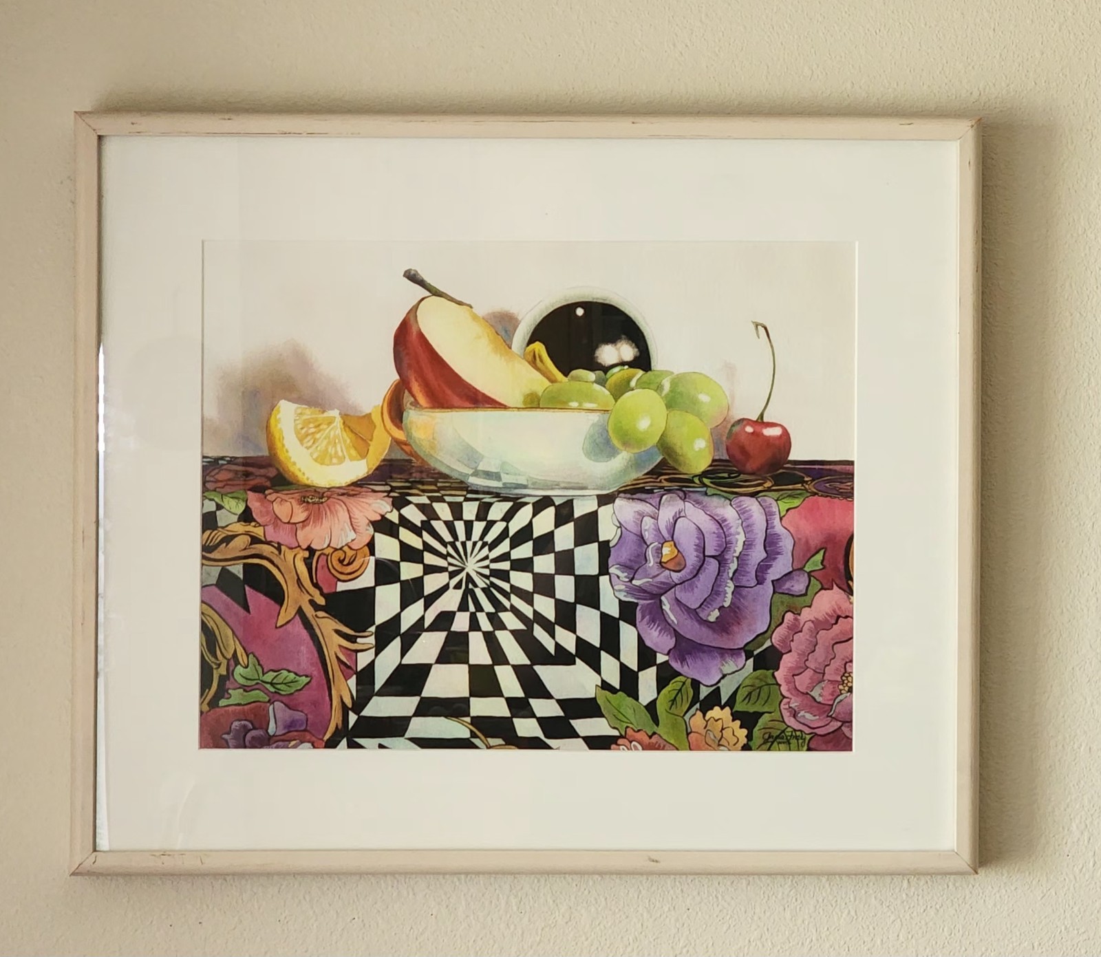 Jane Frey, Original Watercolor Painting, Contemporary Still Life by Pro Artist