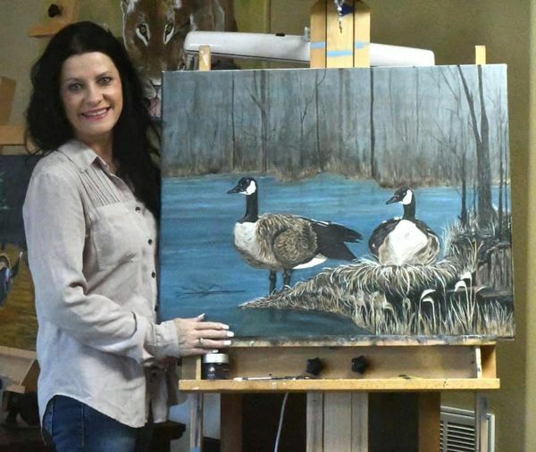 Leah Smith Brave Wild and Free Bald Eagle 24×36 Original Acrylic & Oil Painting