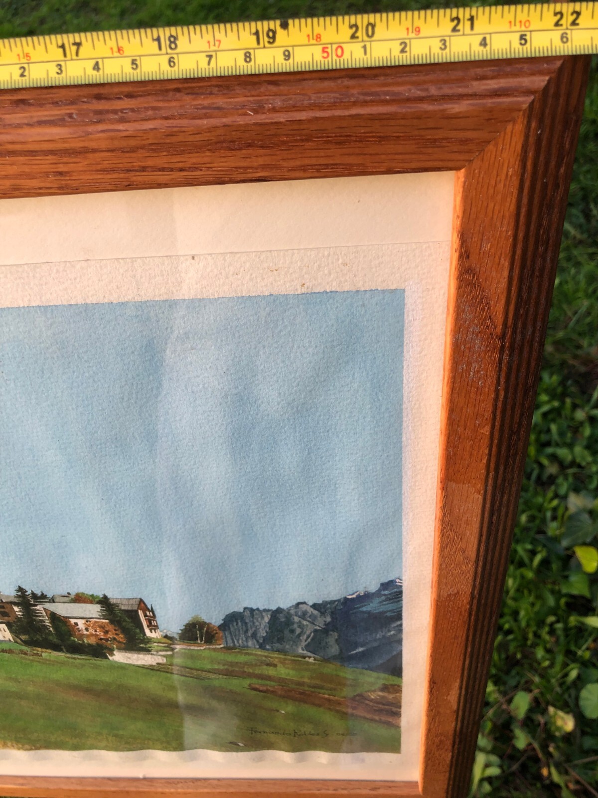 FERNANDO ROBLES Original SWISS ALPS LANDSCAPE WATERCOLOR LISTED MEXICAN ARTIST
