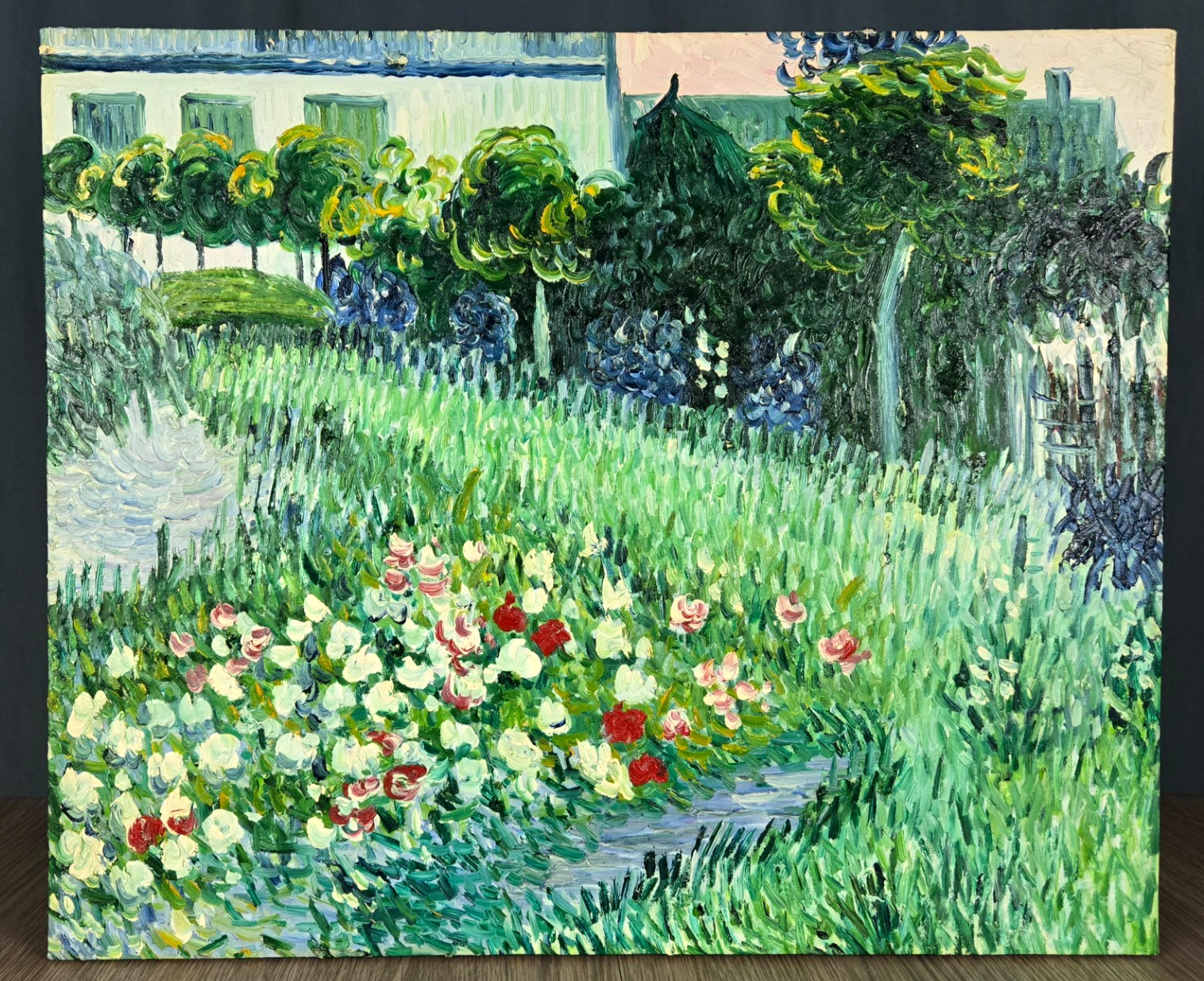 Vincent Van Gogh replica of Daubigny’s Garden hand painted on canvas 24″ x 20″