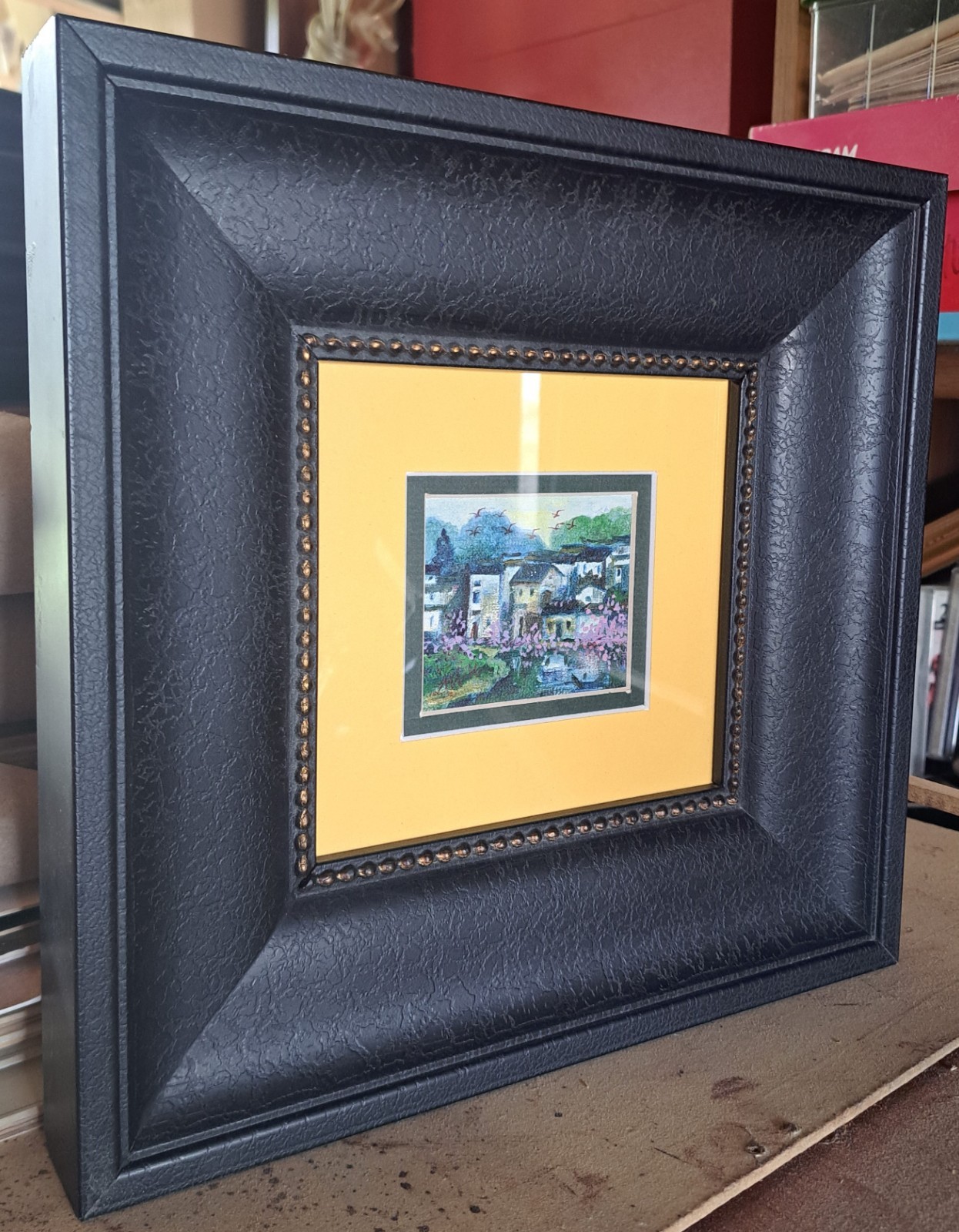 Fine Art, signed original Oil painting, with framed «Peaceful Water»