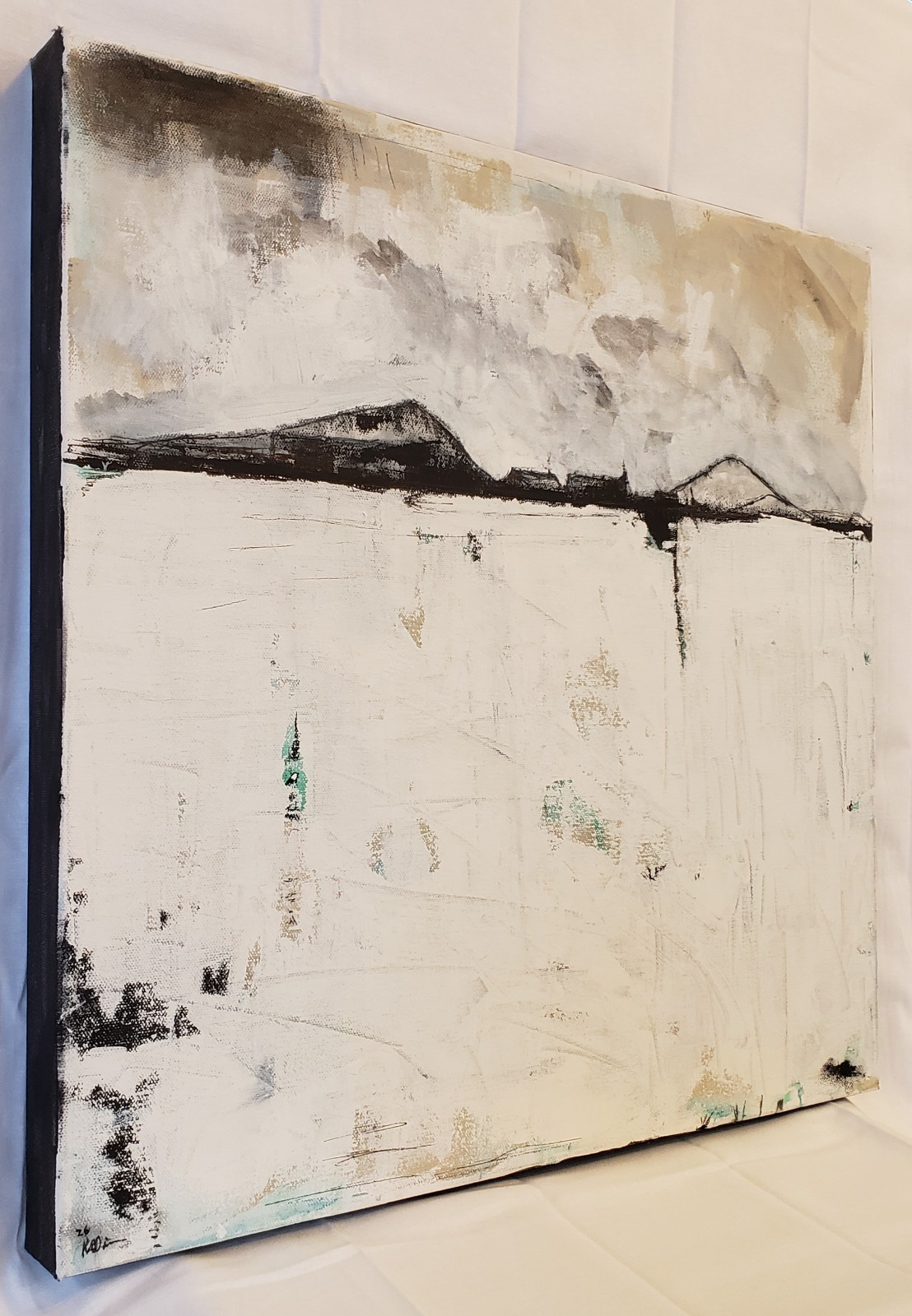 No.627 Original Abstract Minimal Landscape Painting By K.A.Davis