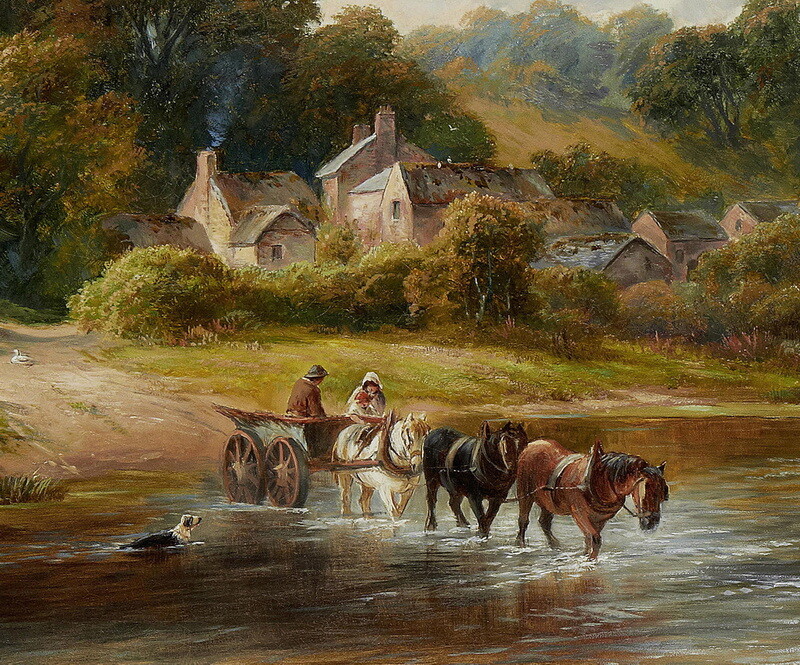 village landscape Classical Oil painting Wall art Giclee Printed on canvas P1072